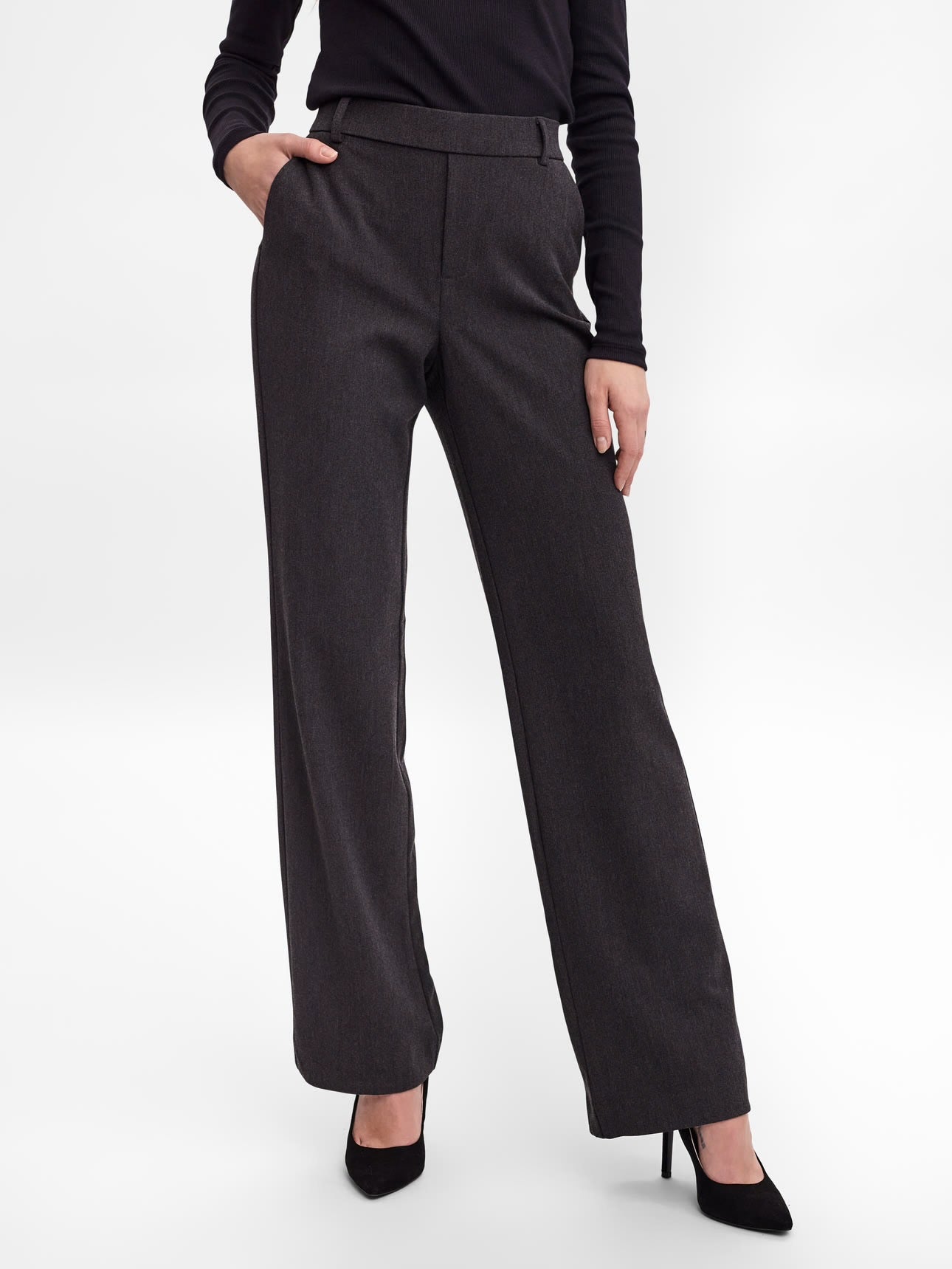 VERO MODA MAYA MW STRAIGHT SOLID PANT