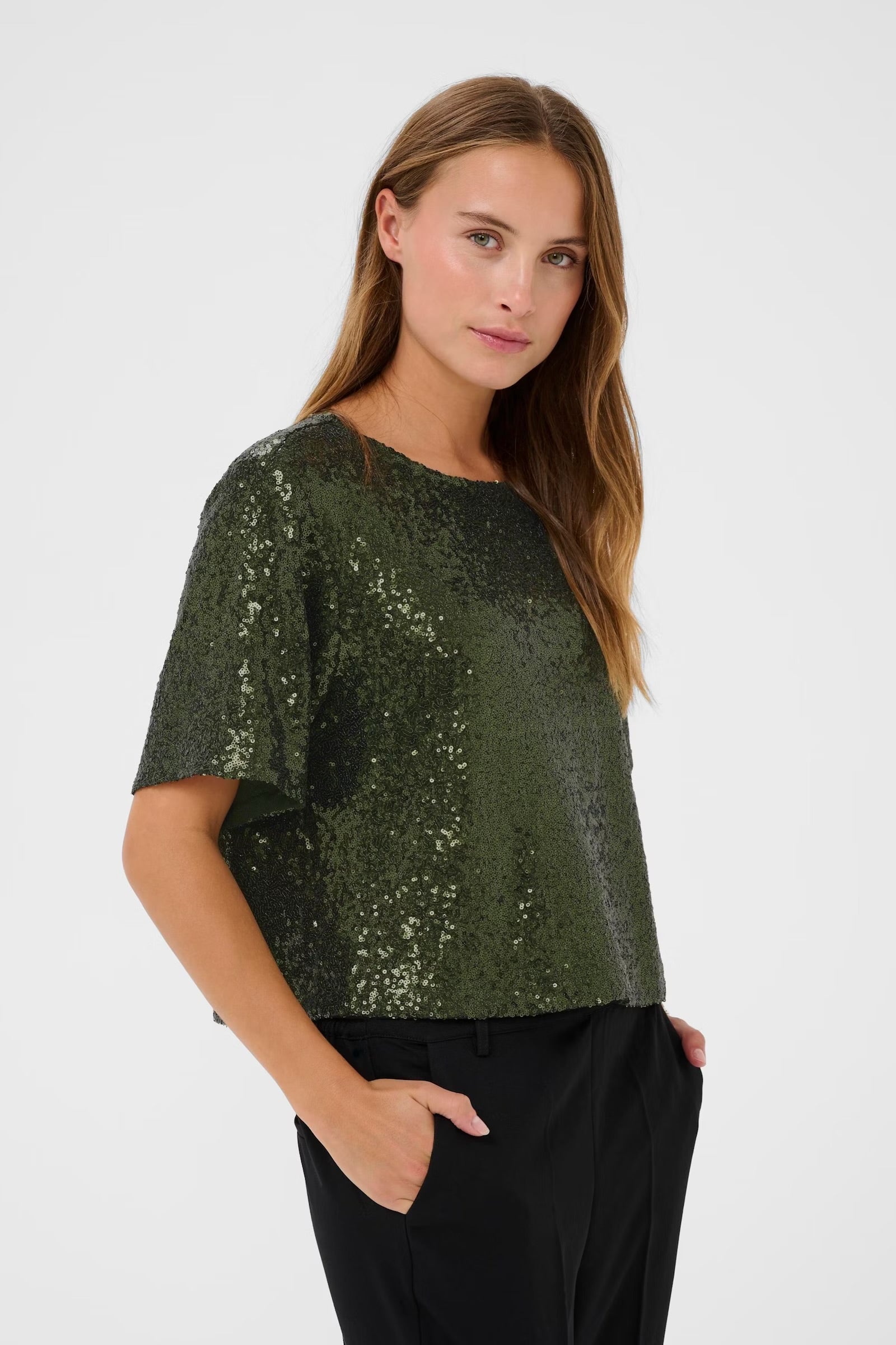 KAFFE MIRANDA SEQUIN BLOUSE