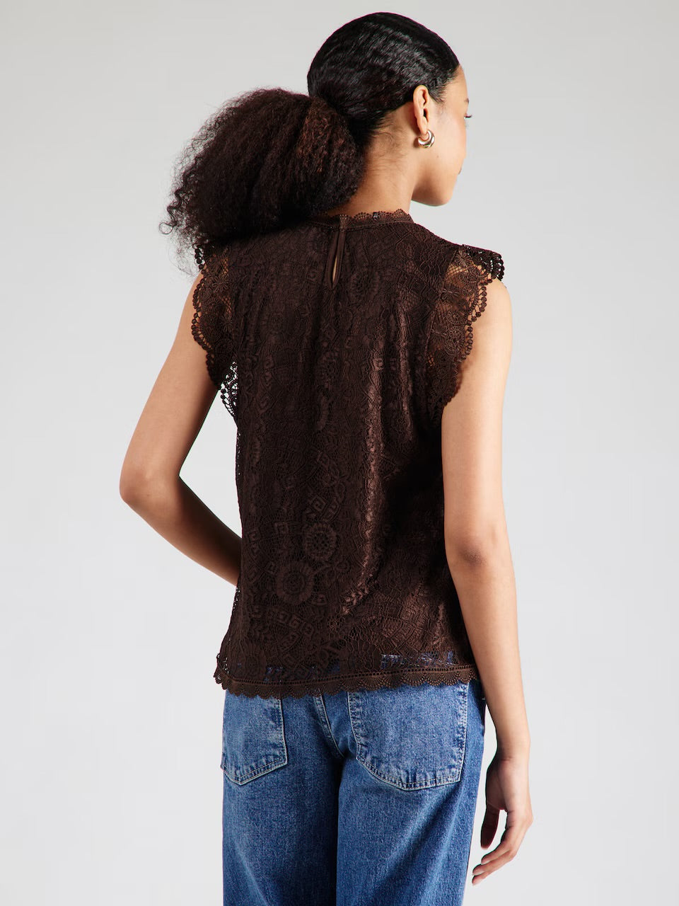 PIECES OLLINE SL LACE TOP