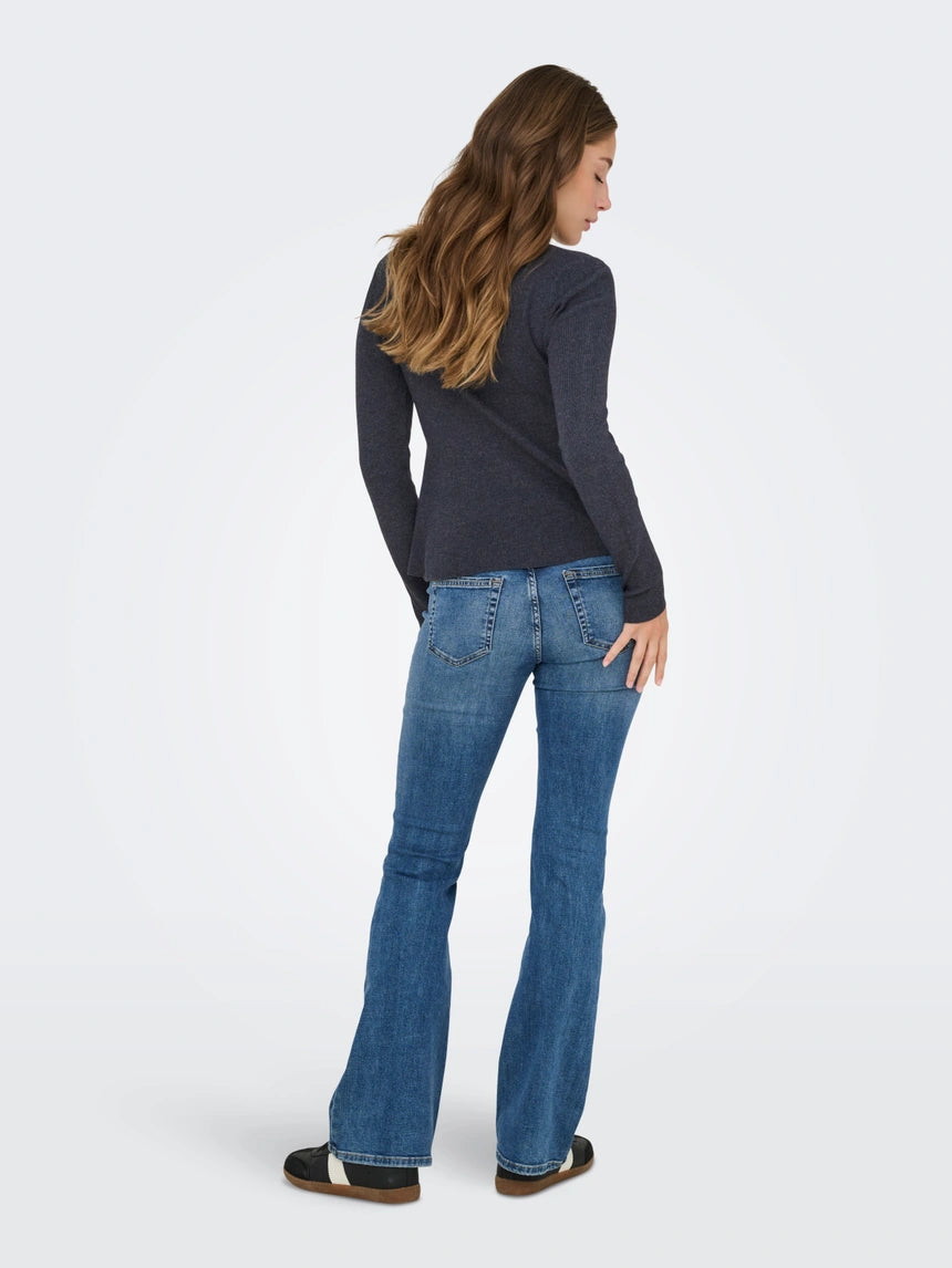 ONLY COCO LIFE LS RIB ONECK PEPLUM