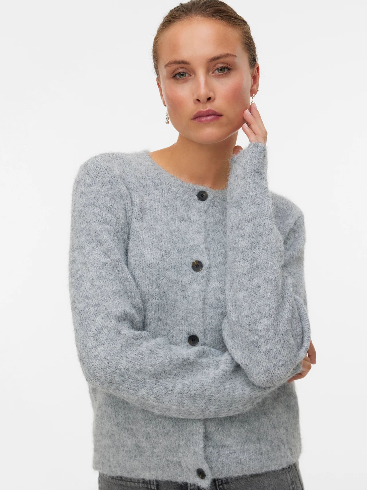 VERO MODA NOVAH LS ONECK BUTTON CARDIGAN