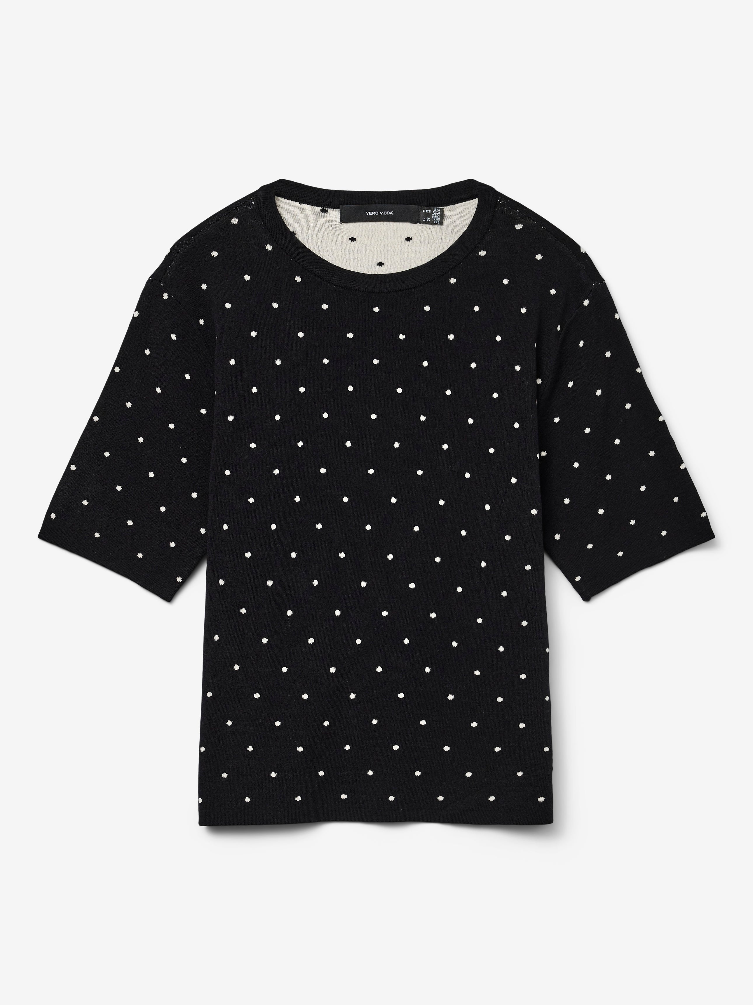 VERO MODA SABA SS O-NECK DOT PULLOVER