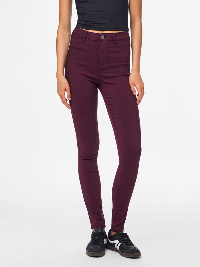PIECES HIGHSKIN WEAR JEGGINGS - WINETASTING