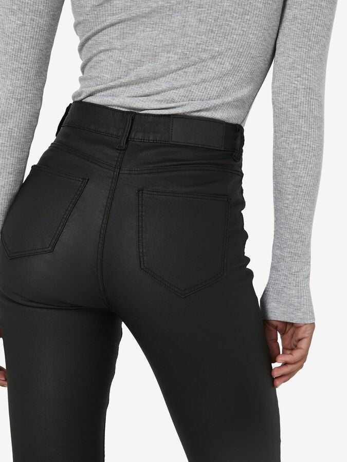 NOISY MAY CALLIE HW SKINNY COATED PANTS