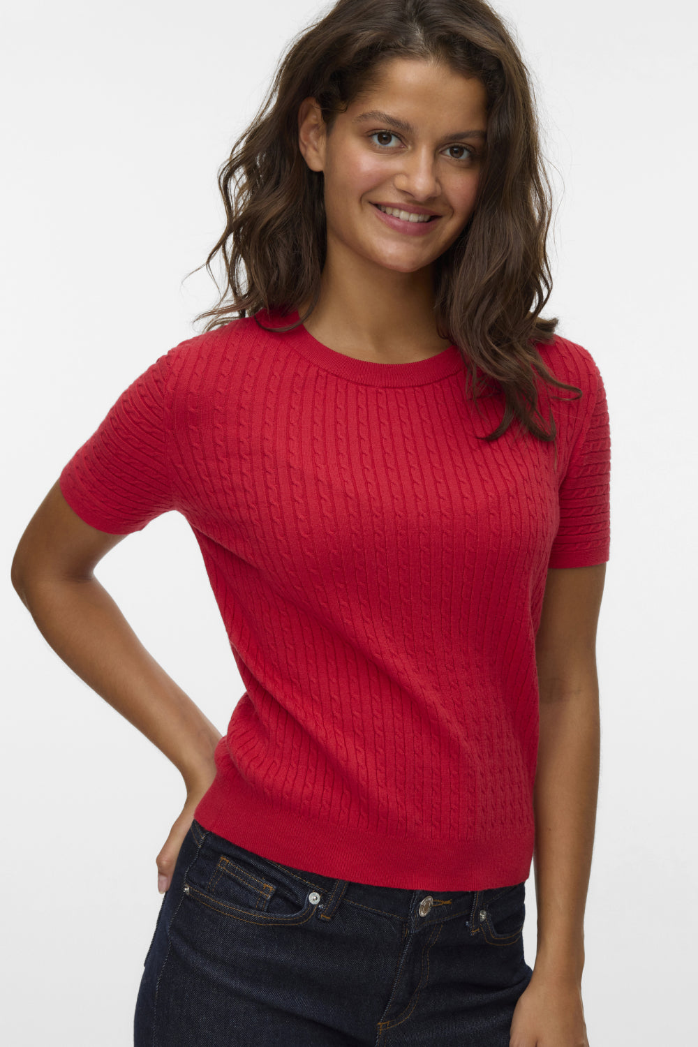 VERO MODA MIRLA SS O-NECK PULLOVER