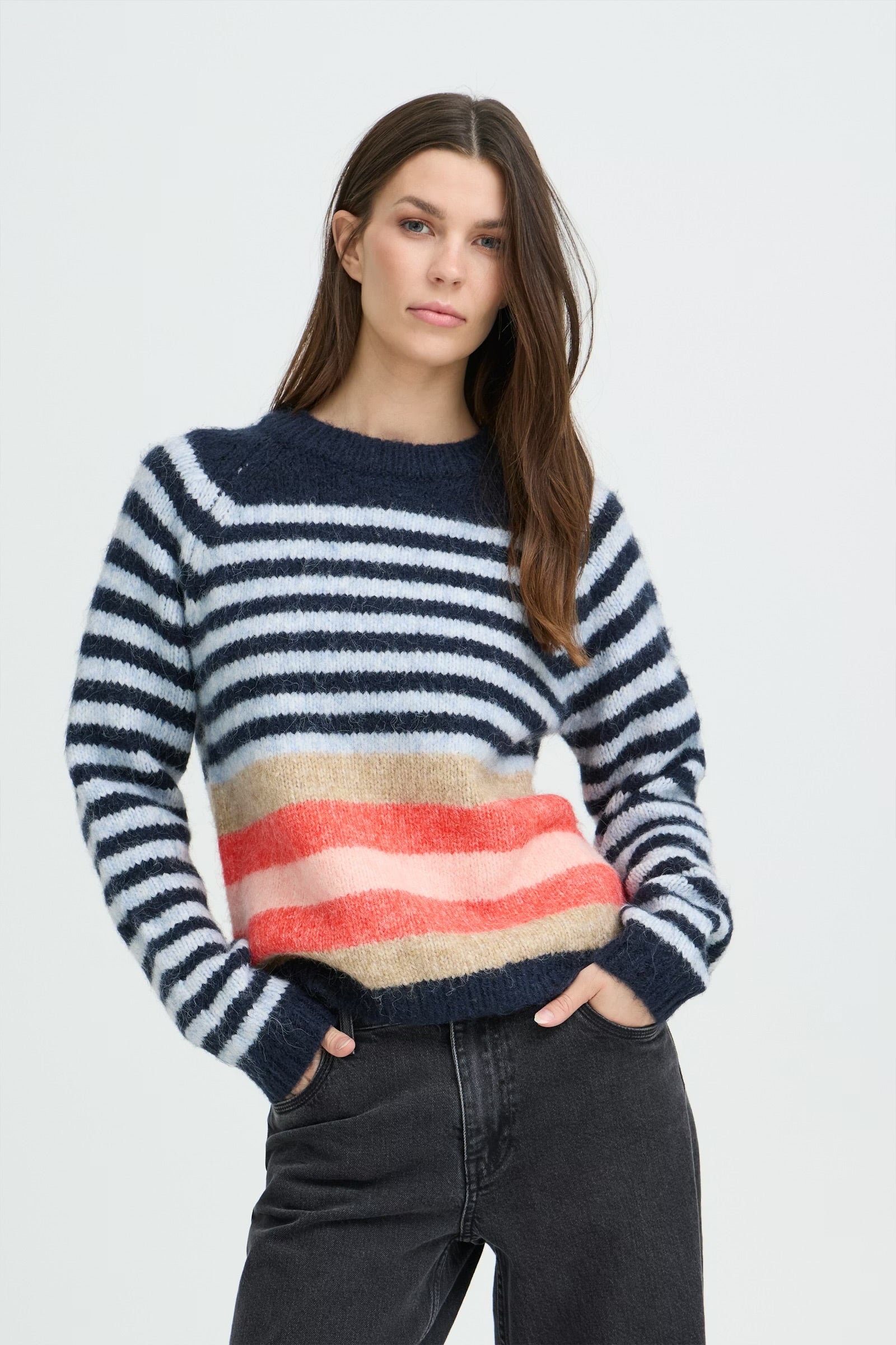 PULZ JEANS ABENA STRIPED PULLOVER