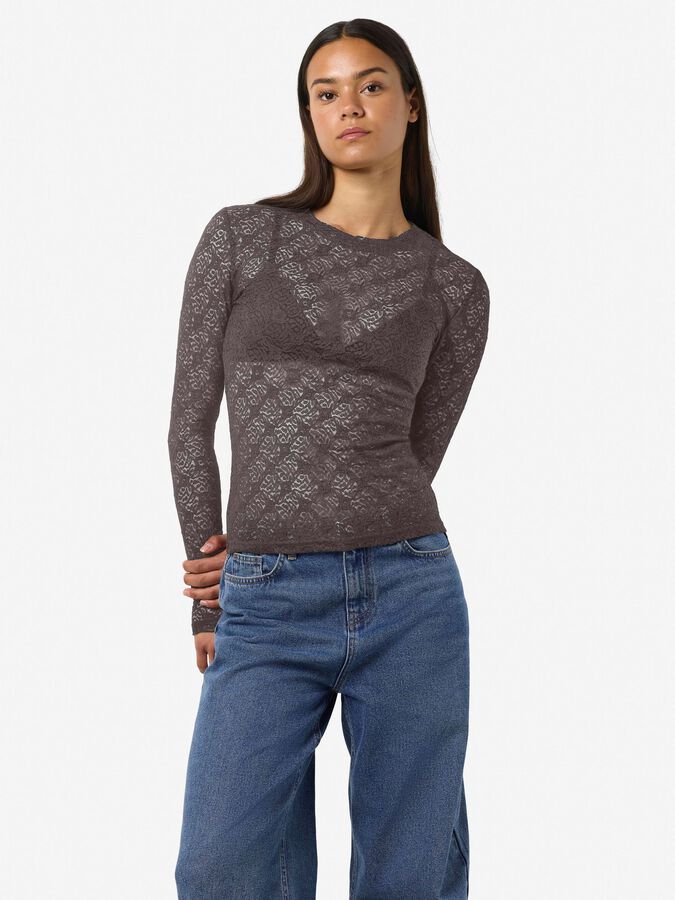 NOISY MAY JUDITH L/S LACE TOP