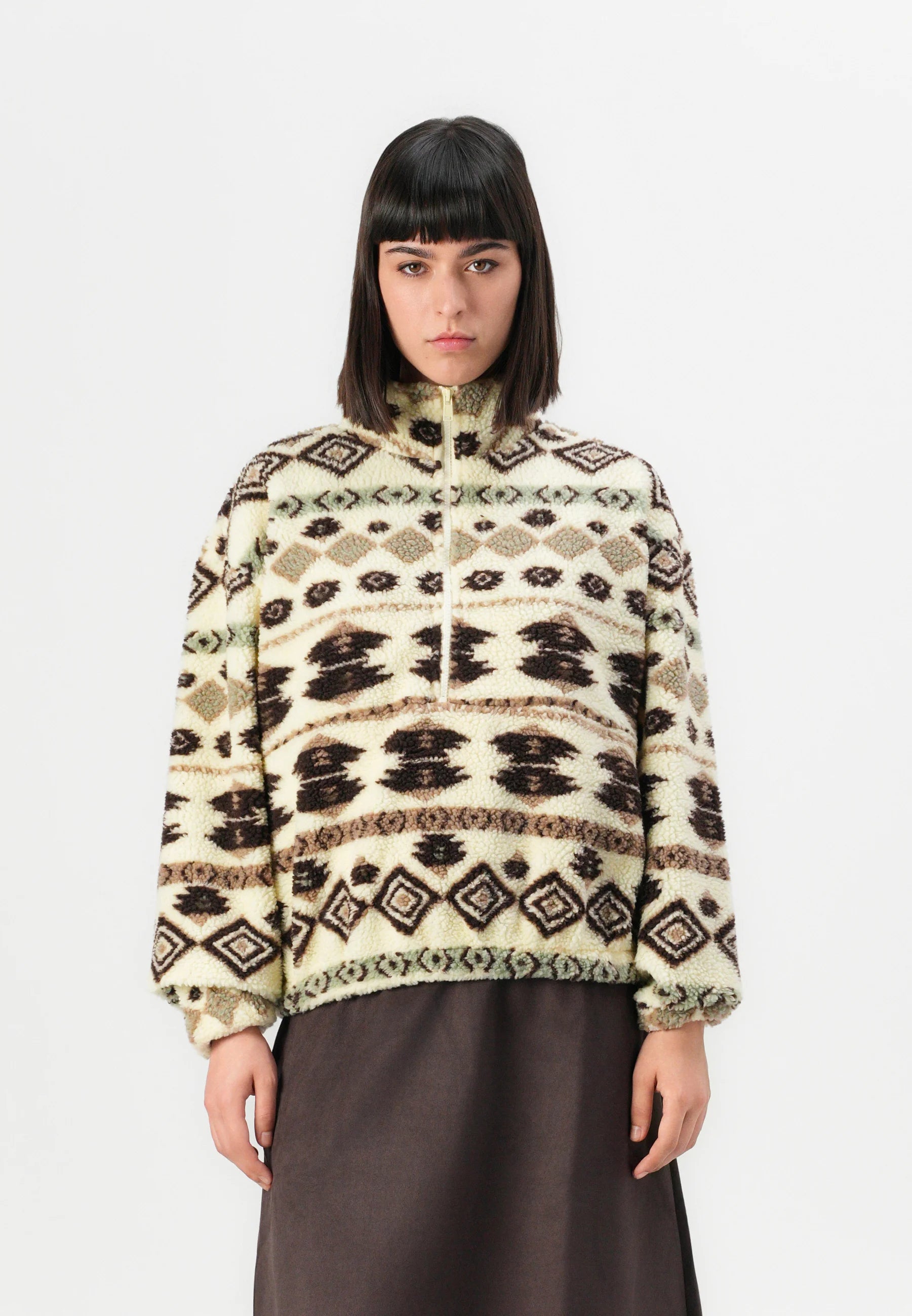 ONLY JANNE AZTEC TEDDY L/S HALFZIP