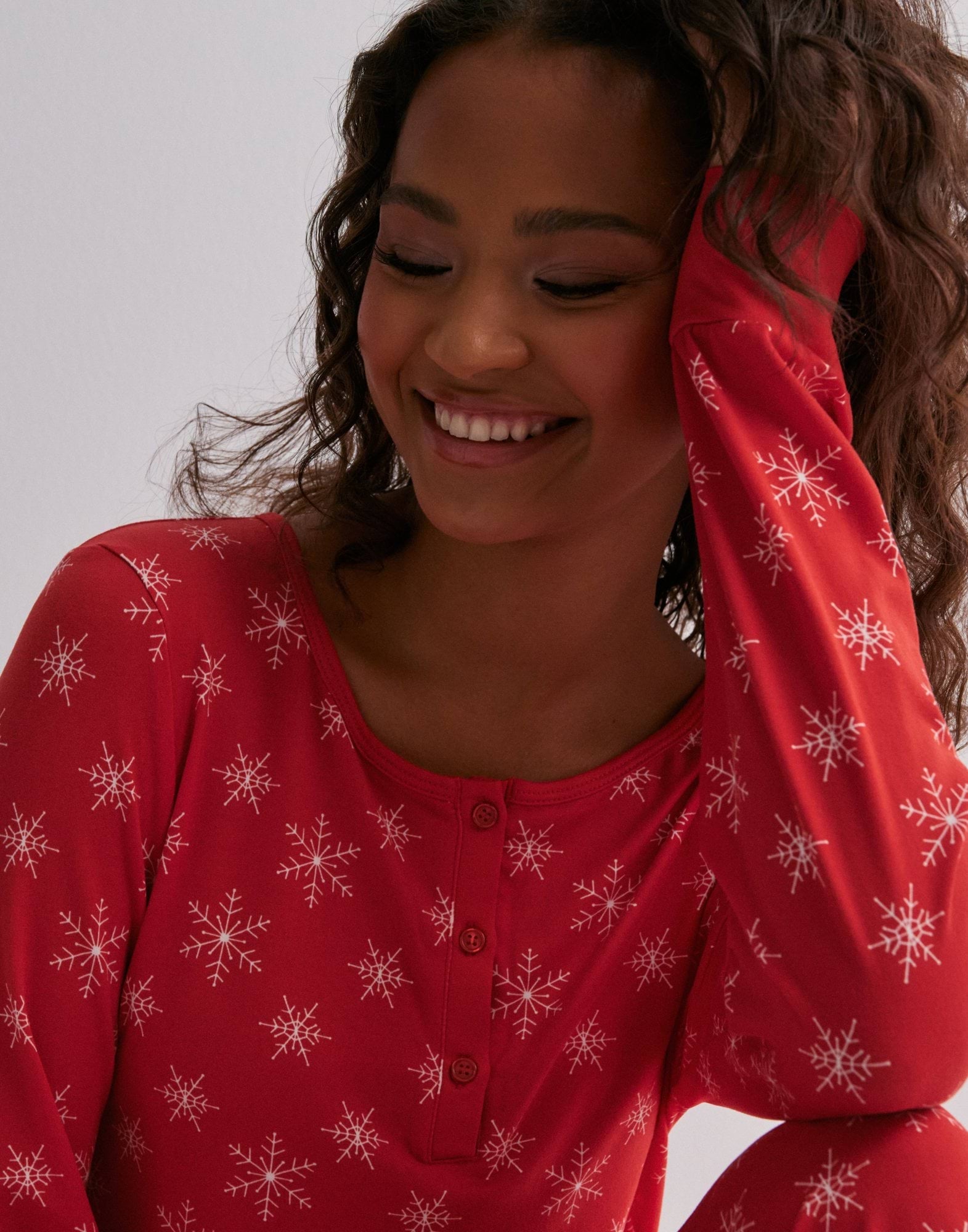 VERO MODA XMAS NEW LS BUTTON TOP