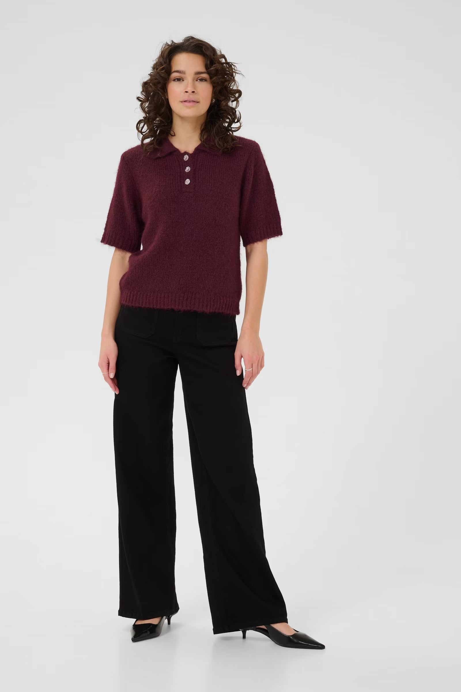 KAFFE EMILIE POLO PULLOVER