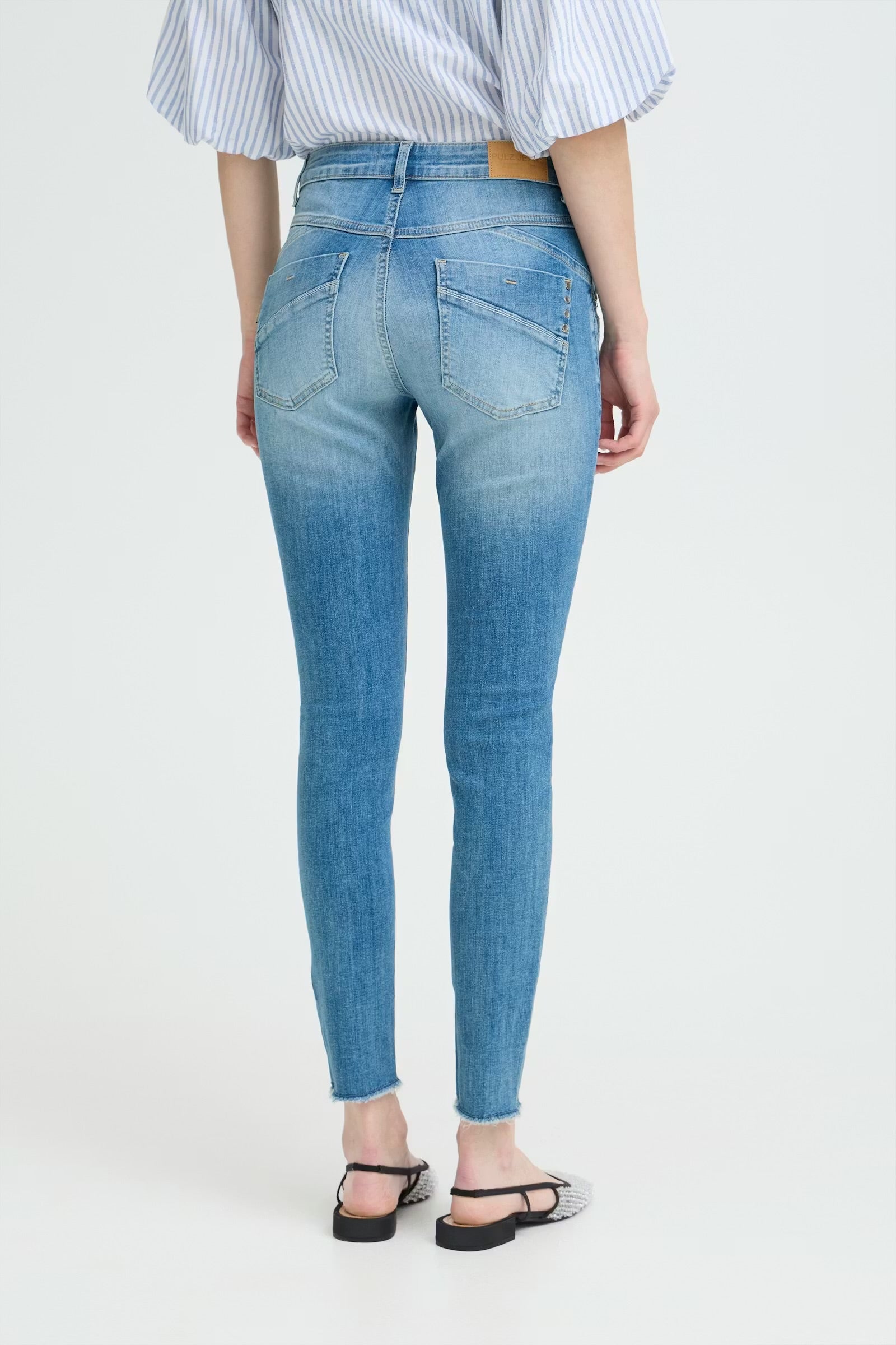 PULZ JEANS CARMEM EMB. HW SKINNY LEG