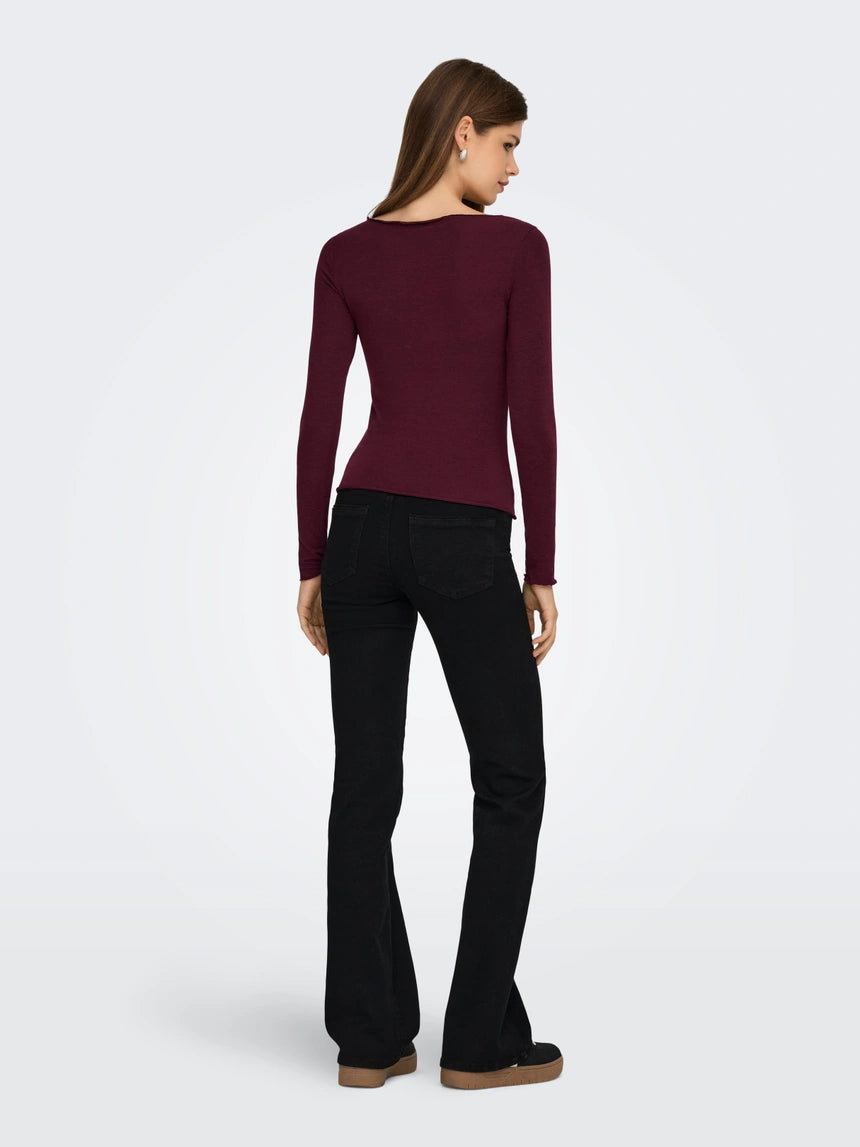 ONLY VIRRO L/S BOATNECK TOP