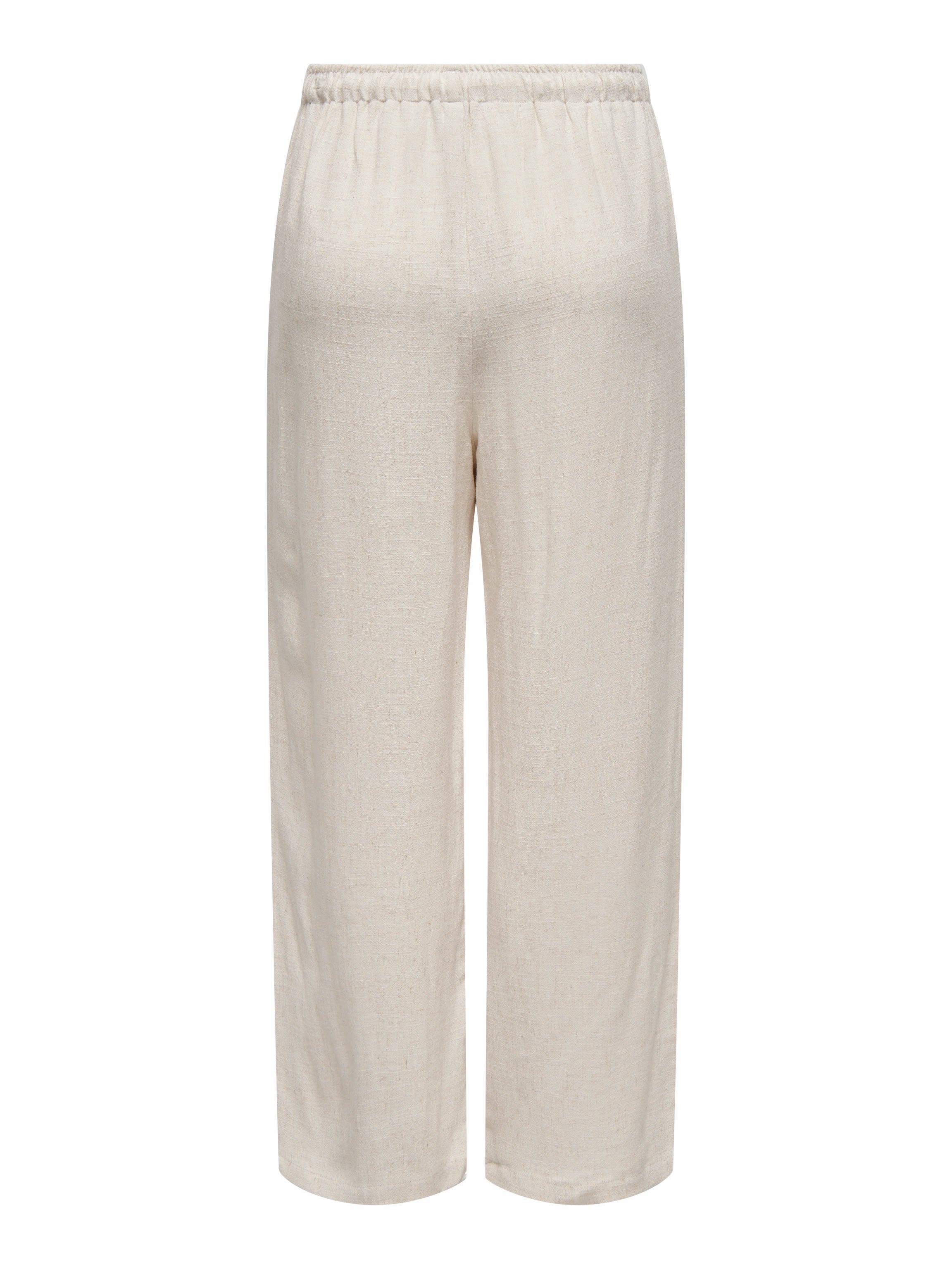 ONLY SIESTA MW PULL-UP LINEN BL PANT