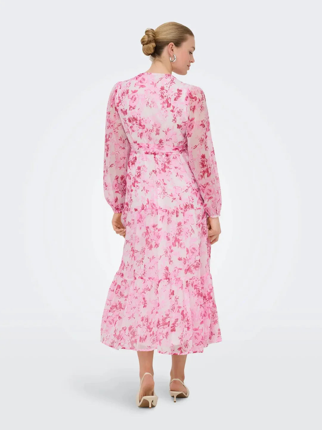 ONLY MIRIAM LS WRAP MIDI DRESS
