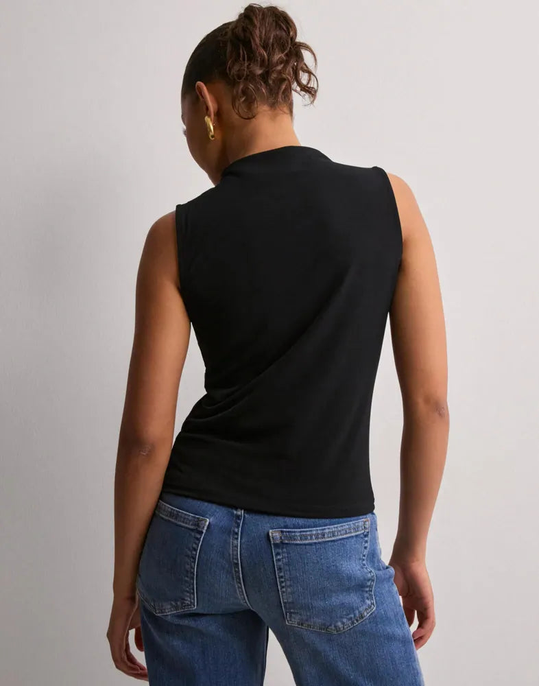 PIECES MADISON SL DRAPED TOP