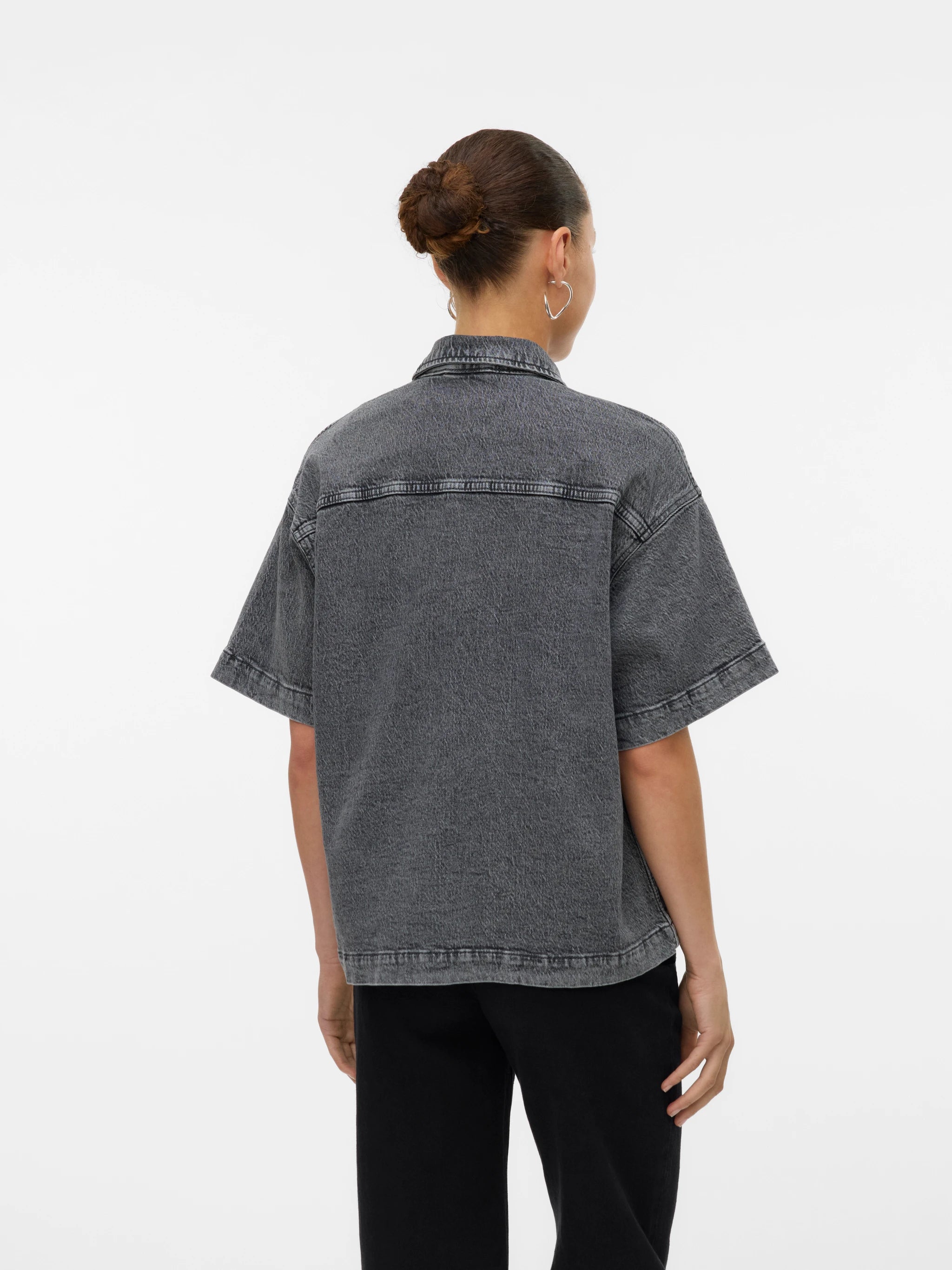 VERO MODA TESSA SS LOOSE DENIM SHIRT