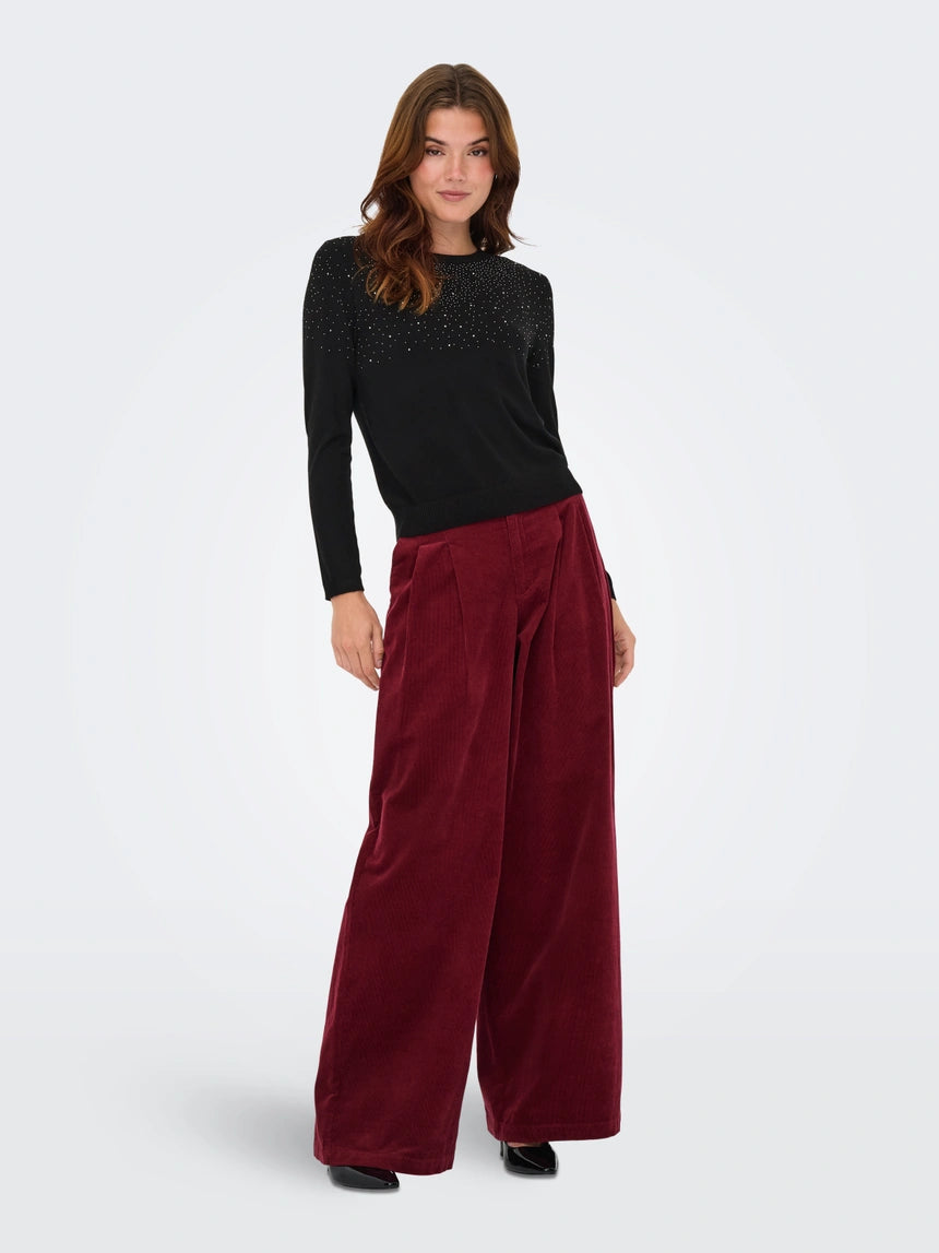 ONLY ANABELLA LS BLING O-NECK KNIT