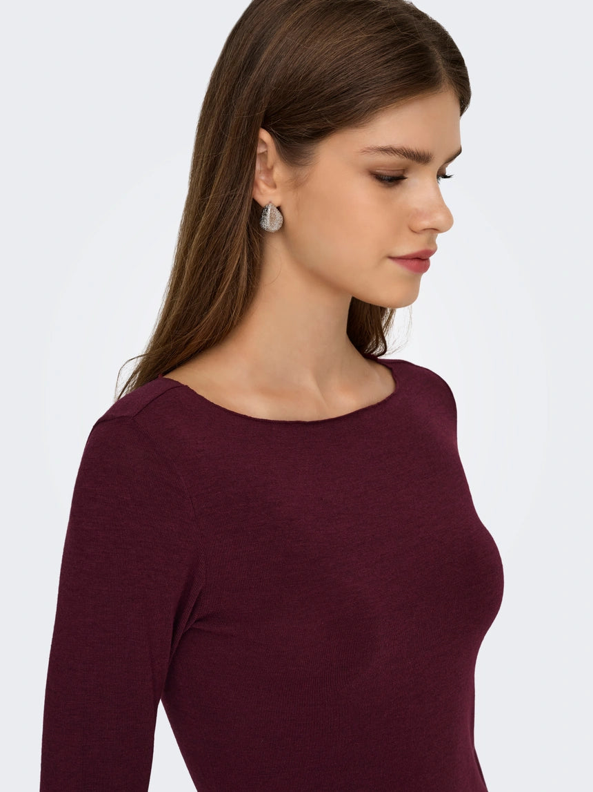 ONLY VIRRO L/S BOATNECK TOP