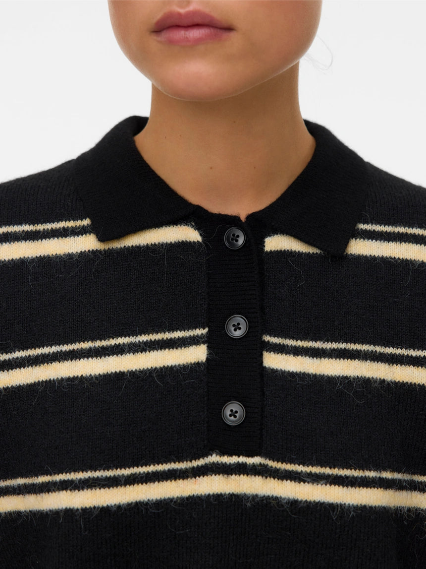 AWARE TACEY LS POLO KNIT
