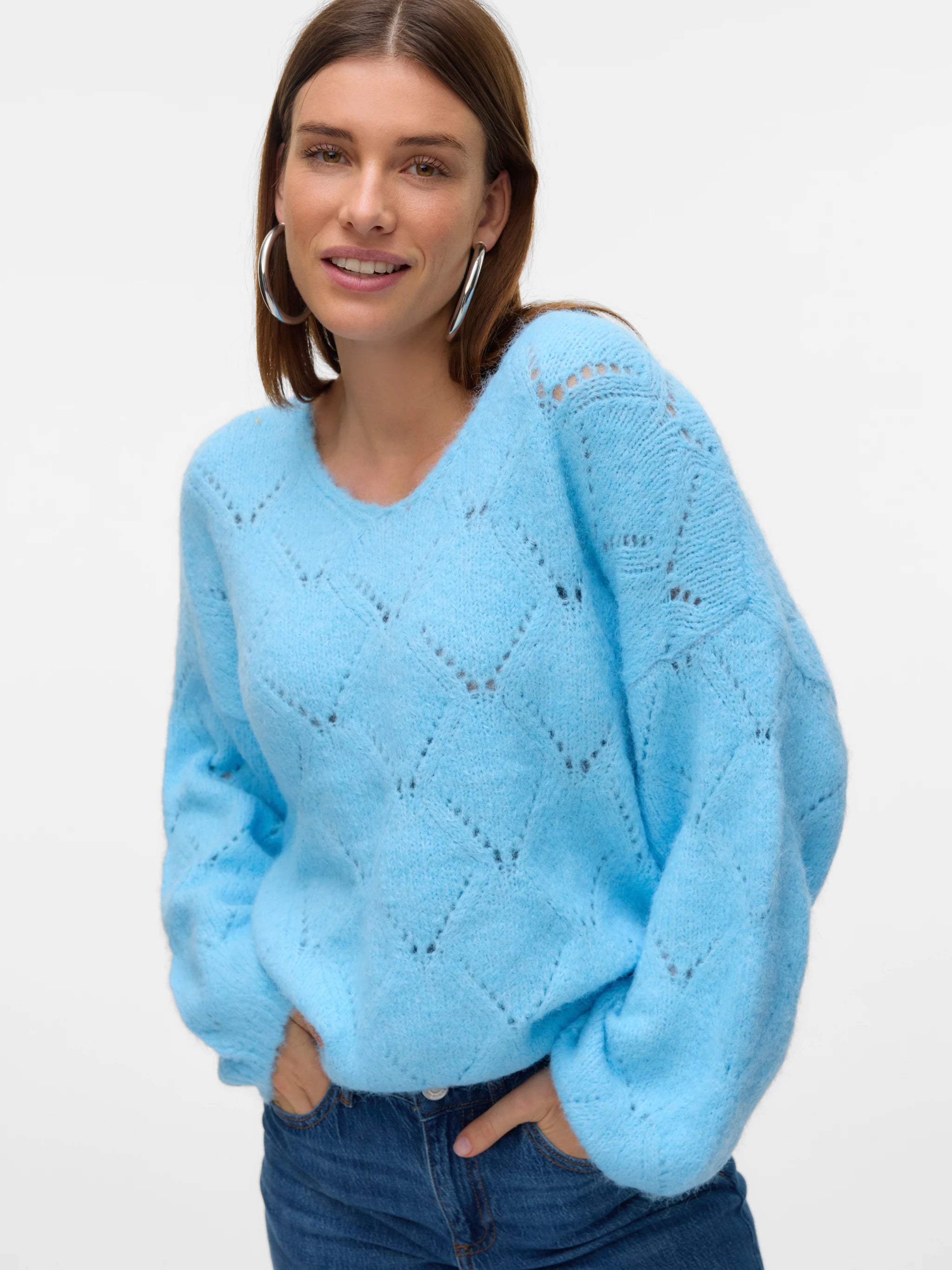 VERO MODA NOVAH LS V-NECK PULLOVER