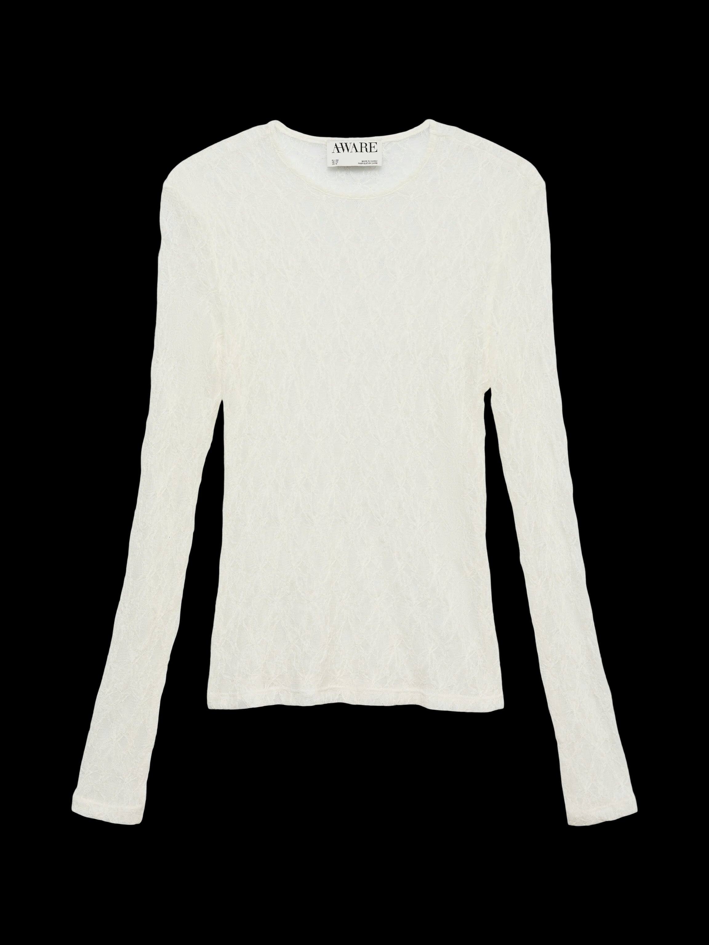 AWARE TESSY LS O-NECK LACE TOP