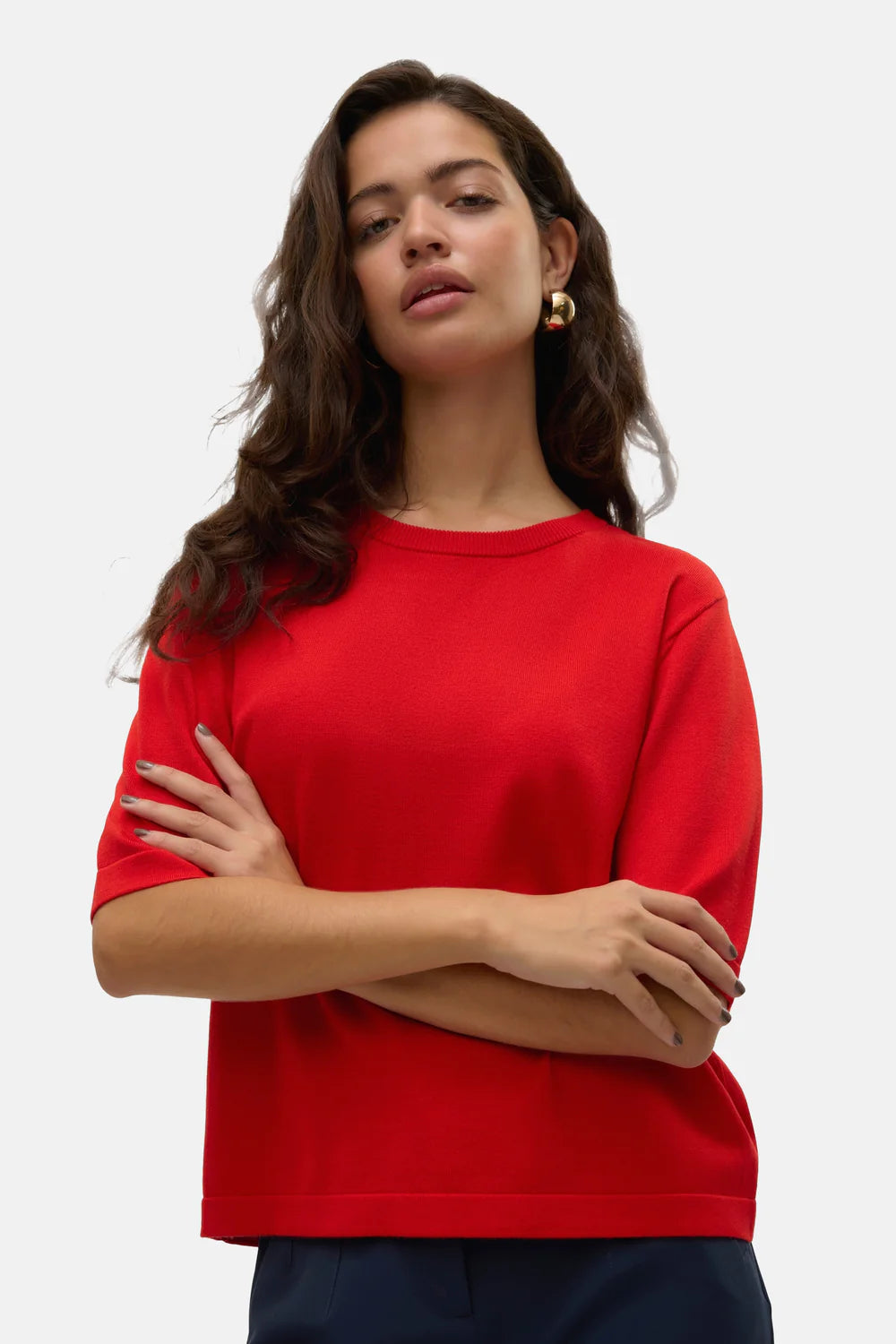 VERO MODA SILJE 2/4 O-NECK OVERSIZE PULLOVER