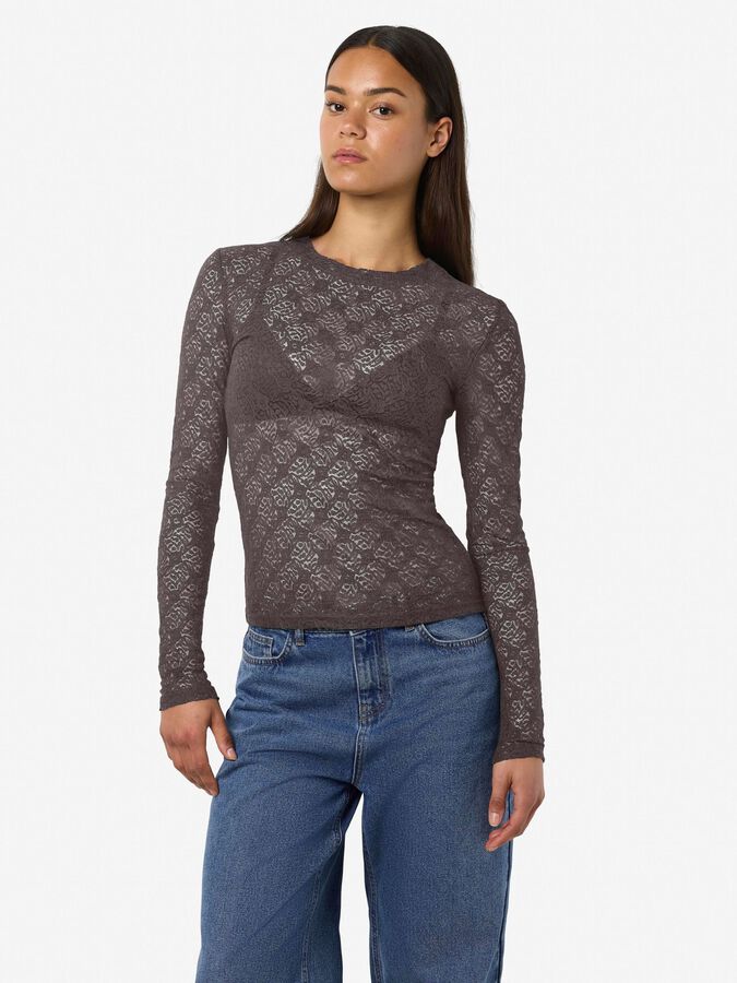 NOISY MAY JUDITH L/S LACE TOP