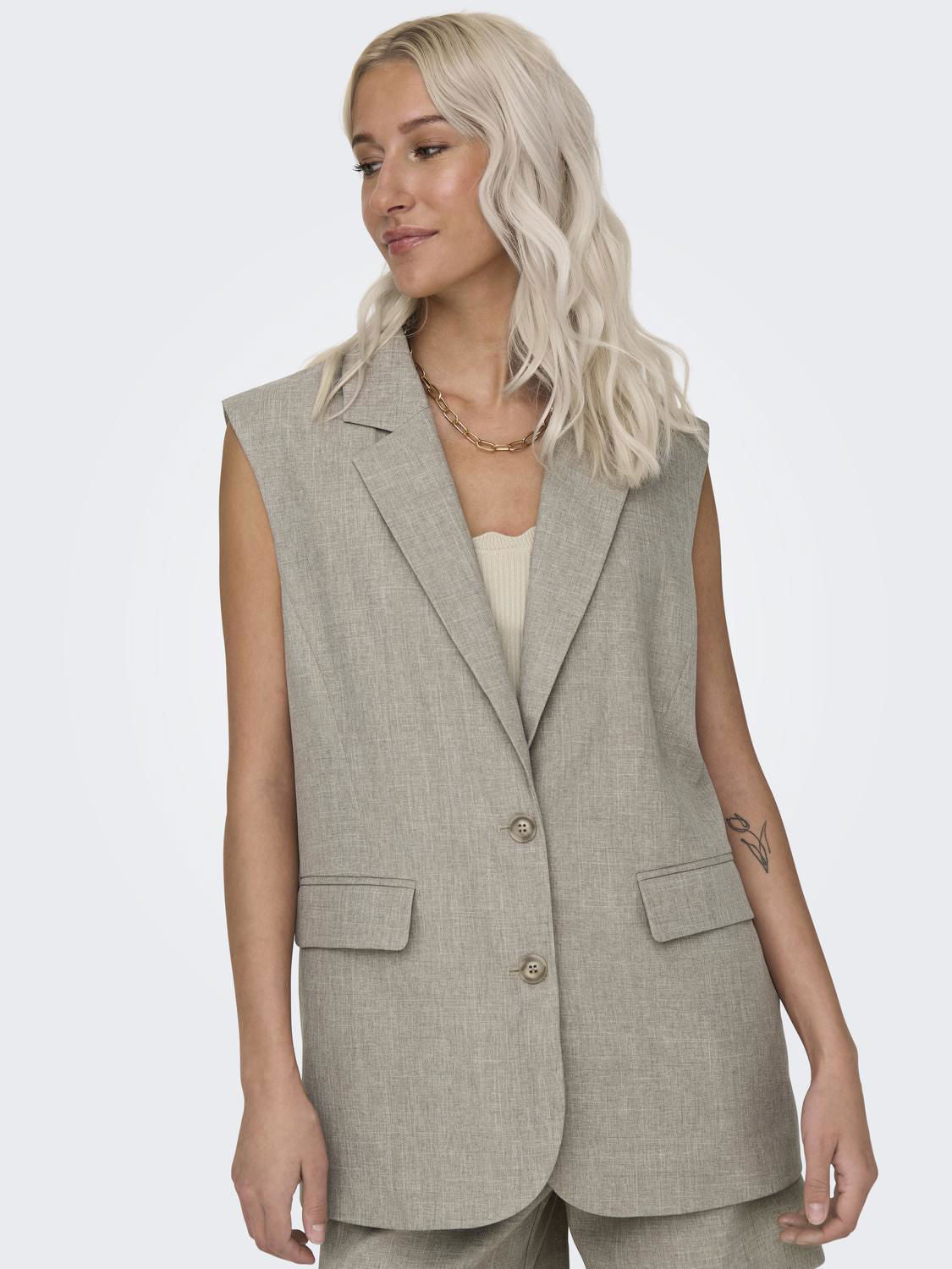 ONLY LINDA S/L MEL OVERSIZE WAISTCOAT