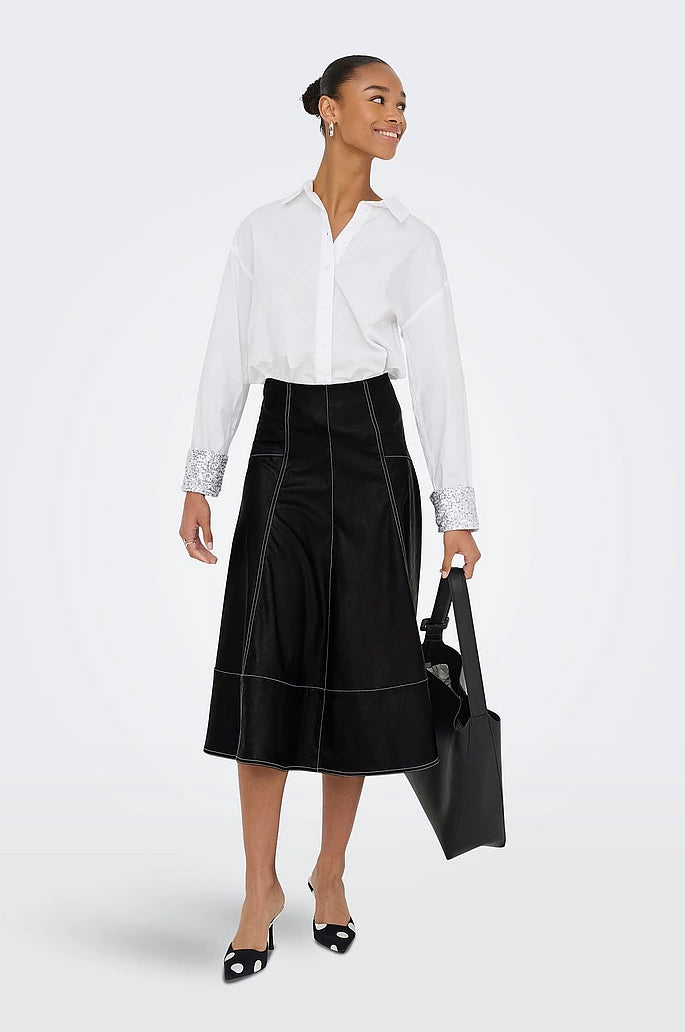 ONLY JOSIE FAUX LEATHER SKIRT