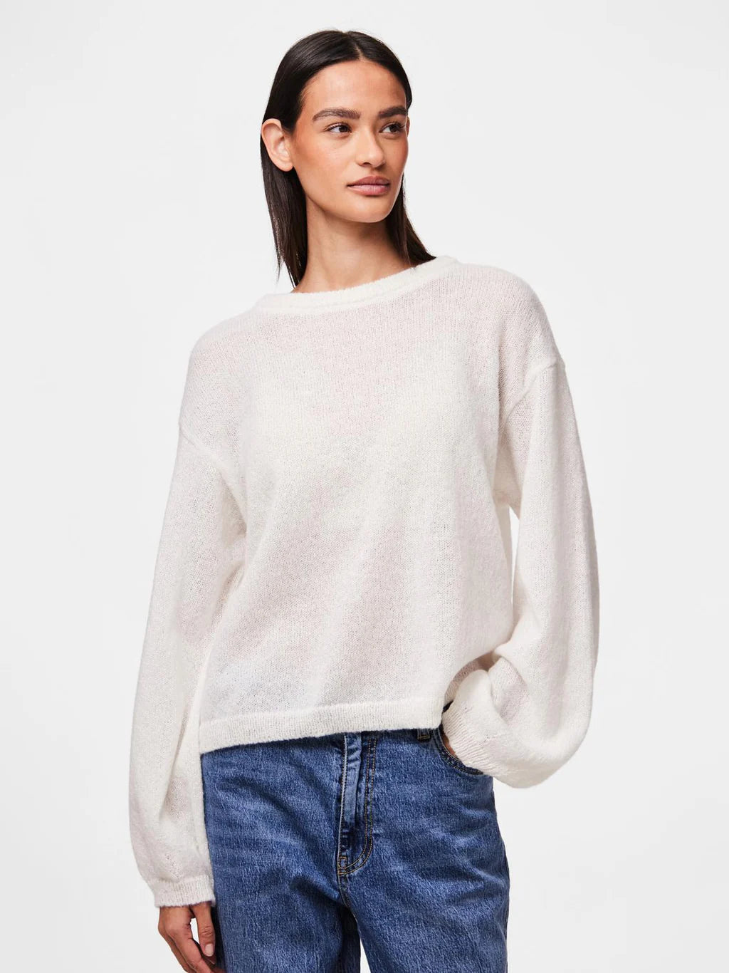 PIECES IDA LS O-NECK KNIT