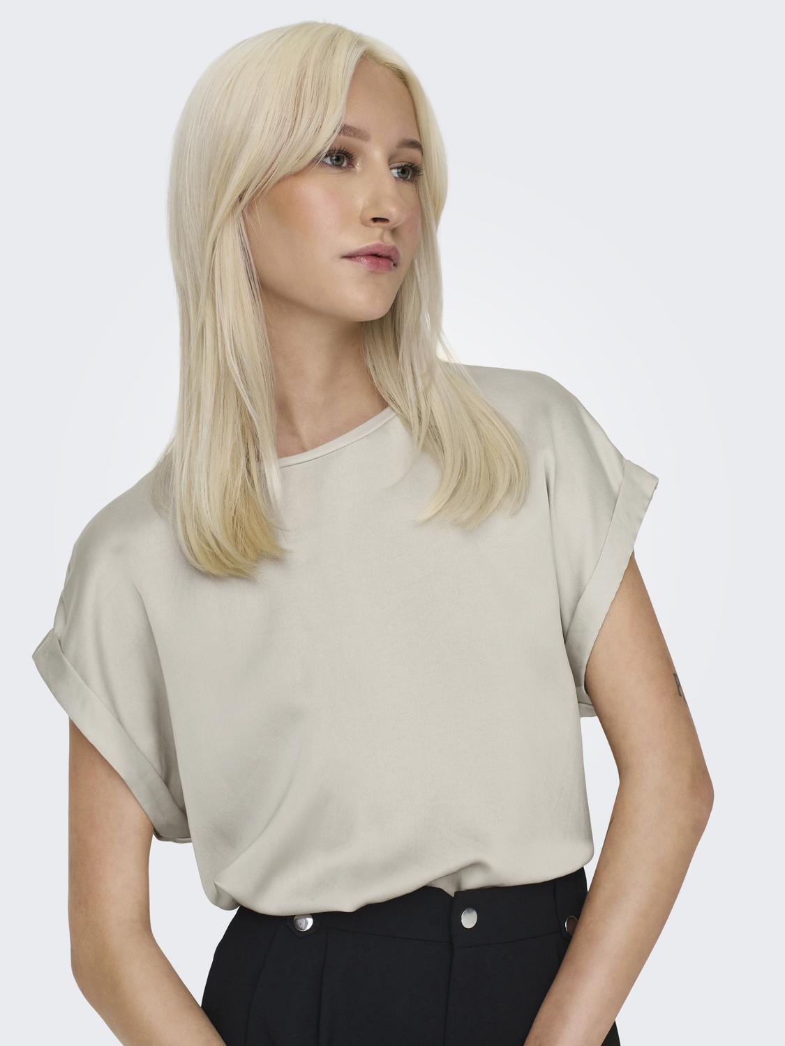 ONLY LIEKE S/S SATIN MIX TOP