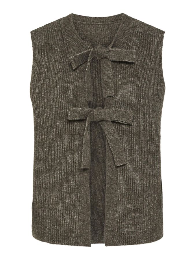 PIECES SILLY SL REV TIE VEST KNIT