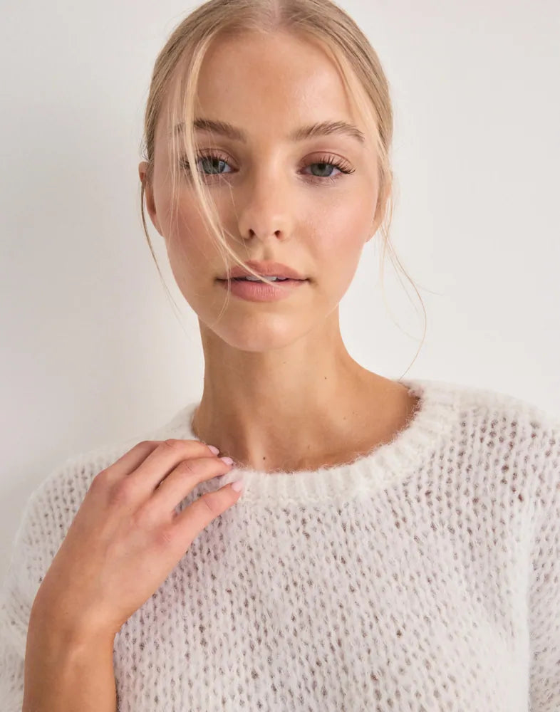 ONLY NORDIC SS LOOSE O-NECK KNT