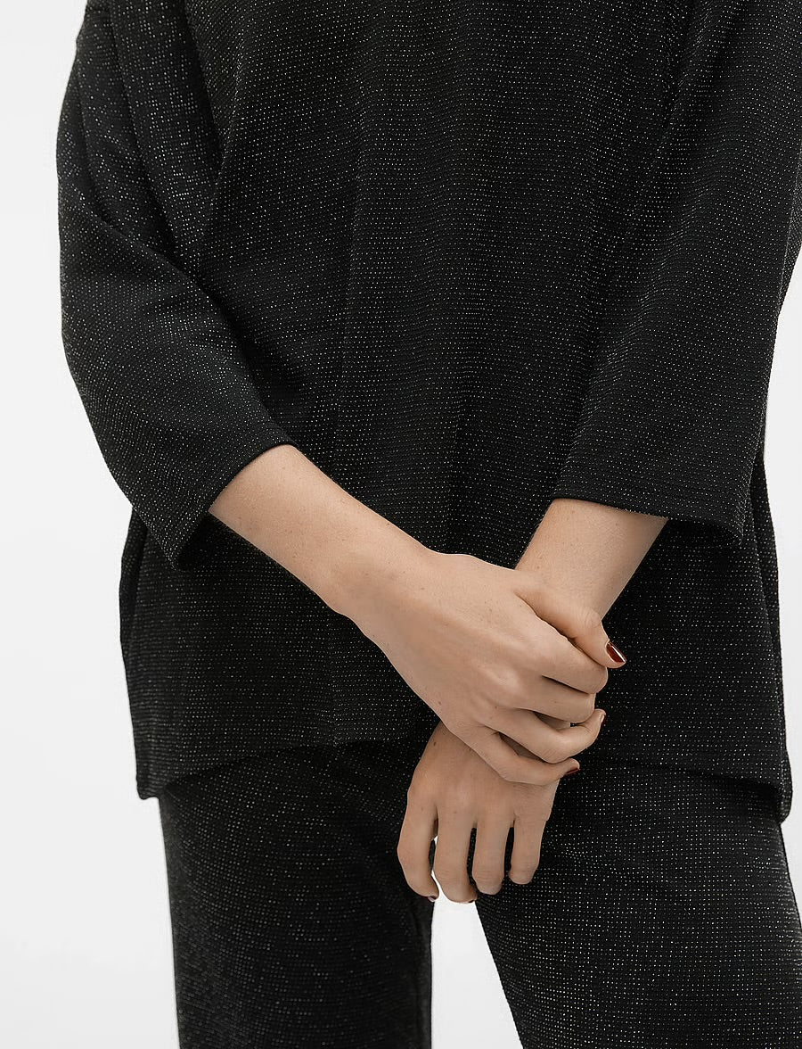 VERO MODA KANVA 3/4 V-NECK TOP LX JRS GA