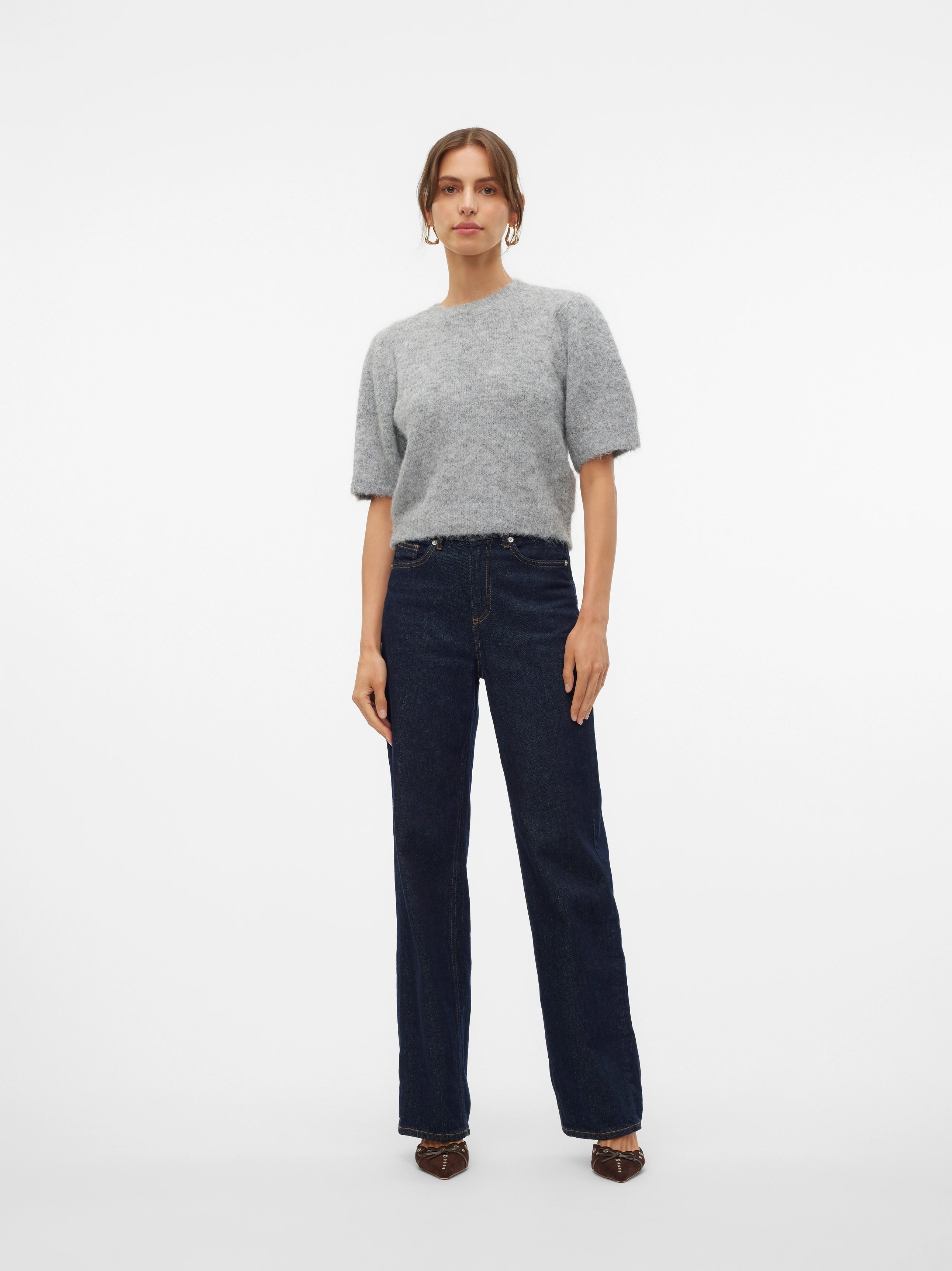 VERO MODA NOVAH SS O-NECK PUFF PULLOVER