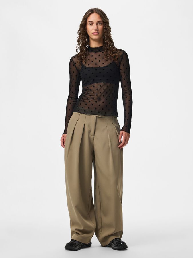 PIECES JESHI LS HIGH NECK TOP