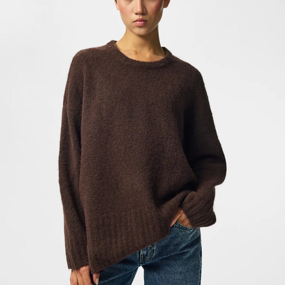PIECES TINA LS O-NECK KNIT NOOS