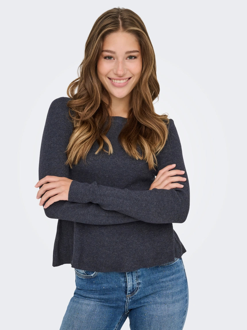 ONLY COCO LIFE LS RIB ONECK PEPLUM