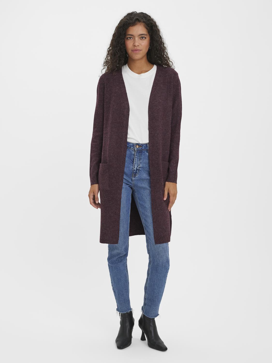 VERO MODA DOFFY LS LONG OPEN CARDIGAN