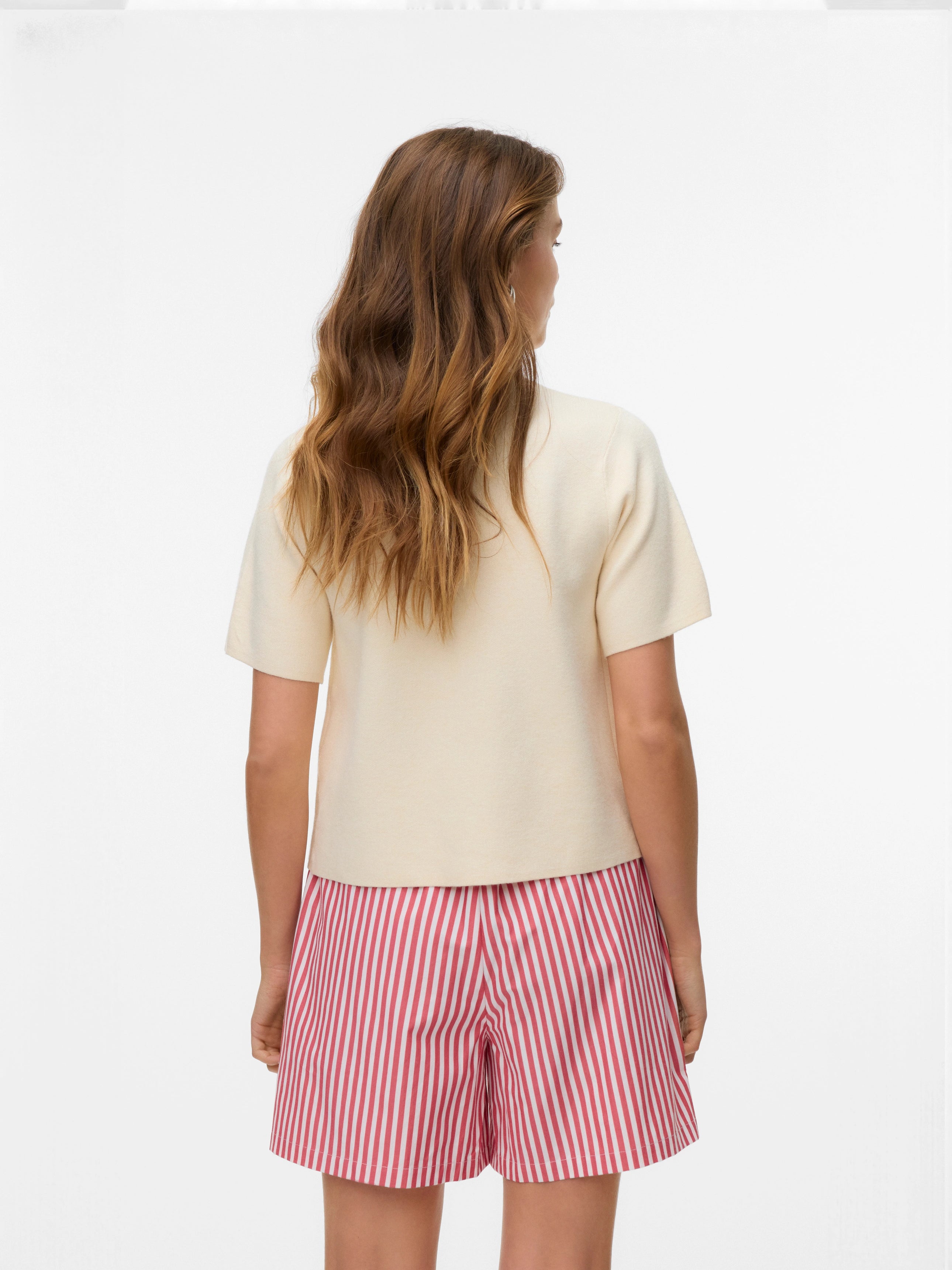 VERO MODA GOLD SS O-NECK ONE BUTTON CARDIGAN
