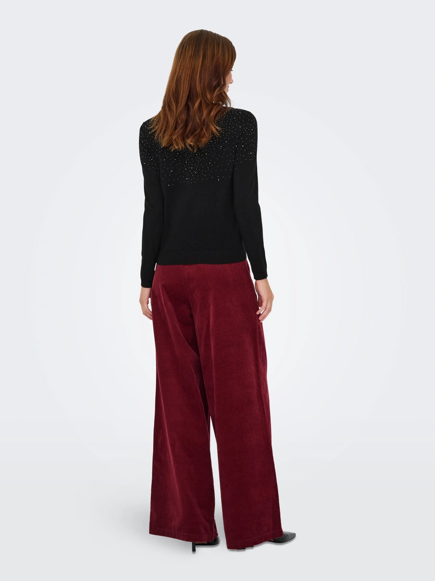 ONLY ANABELLA LS BLING O-NECK KNIT