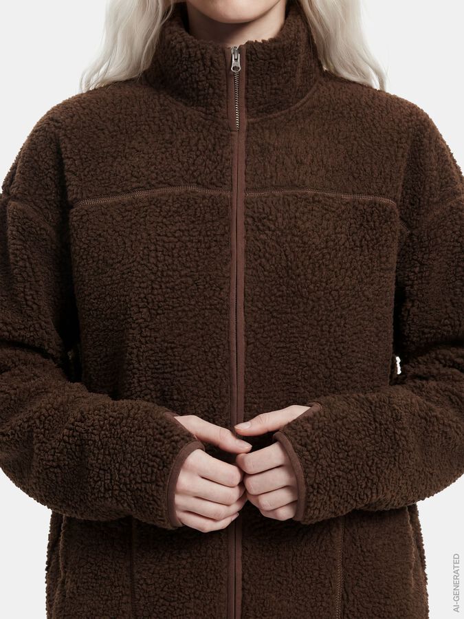 PIECES SADIA LS TEDDY JACKET