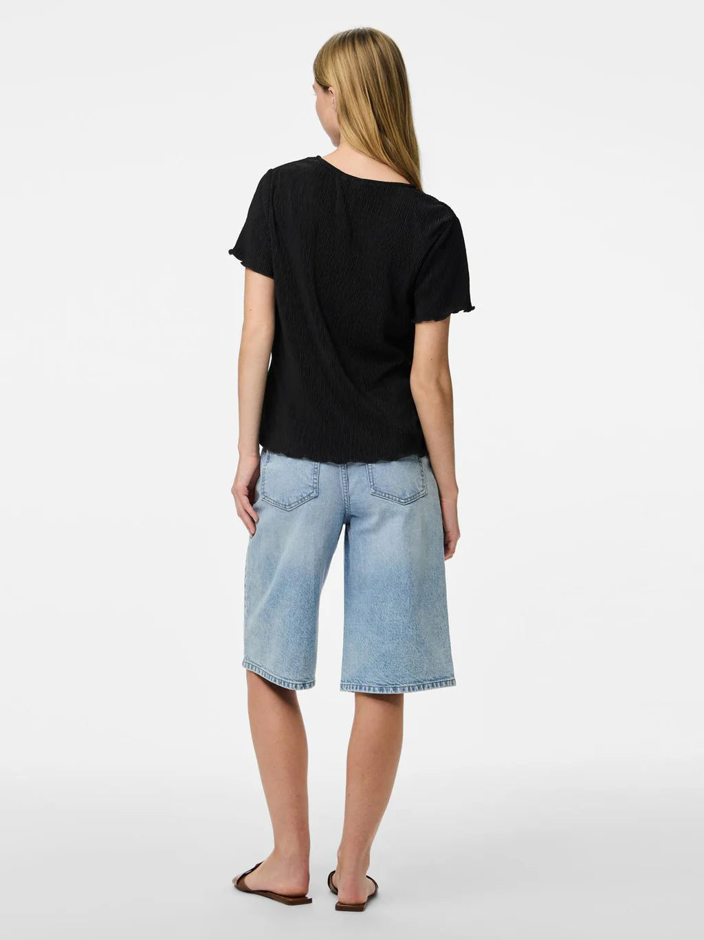 PIECES FLORA SS O-NECK TOP