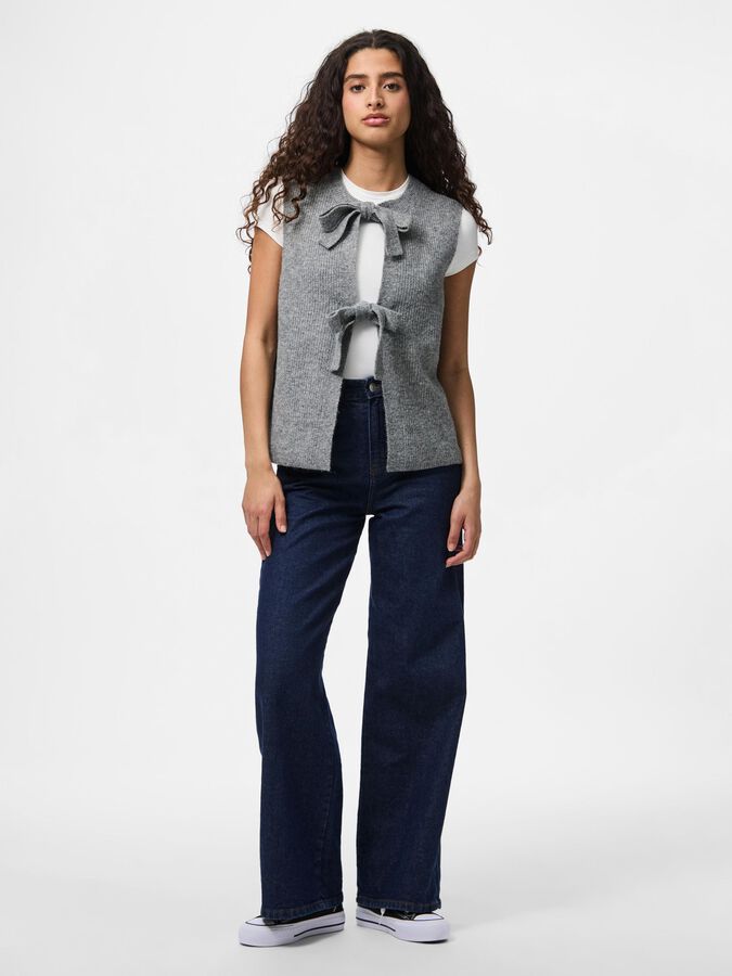 PIECES SILLY SL REV TIE VEST KNIT