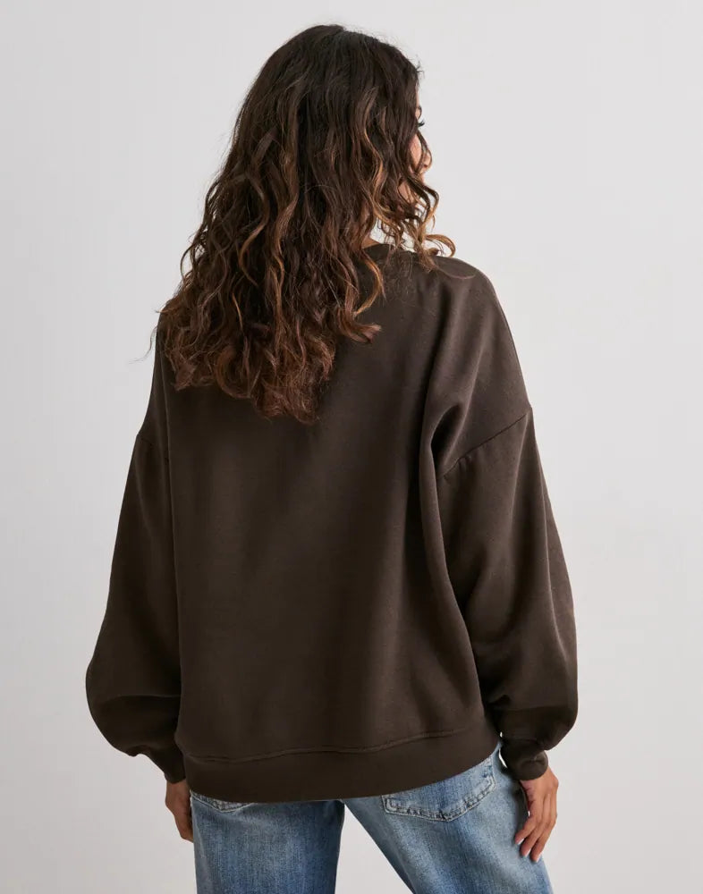 PIECES CHILLI LS LOOSE FIT SWEAT TOP