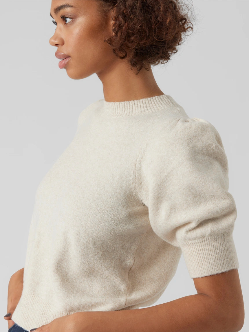 VERO MODA DOFFY 2/4 O-NEKCK PULLOVER - BIRCH