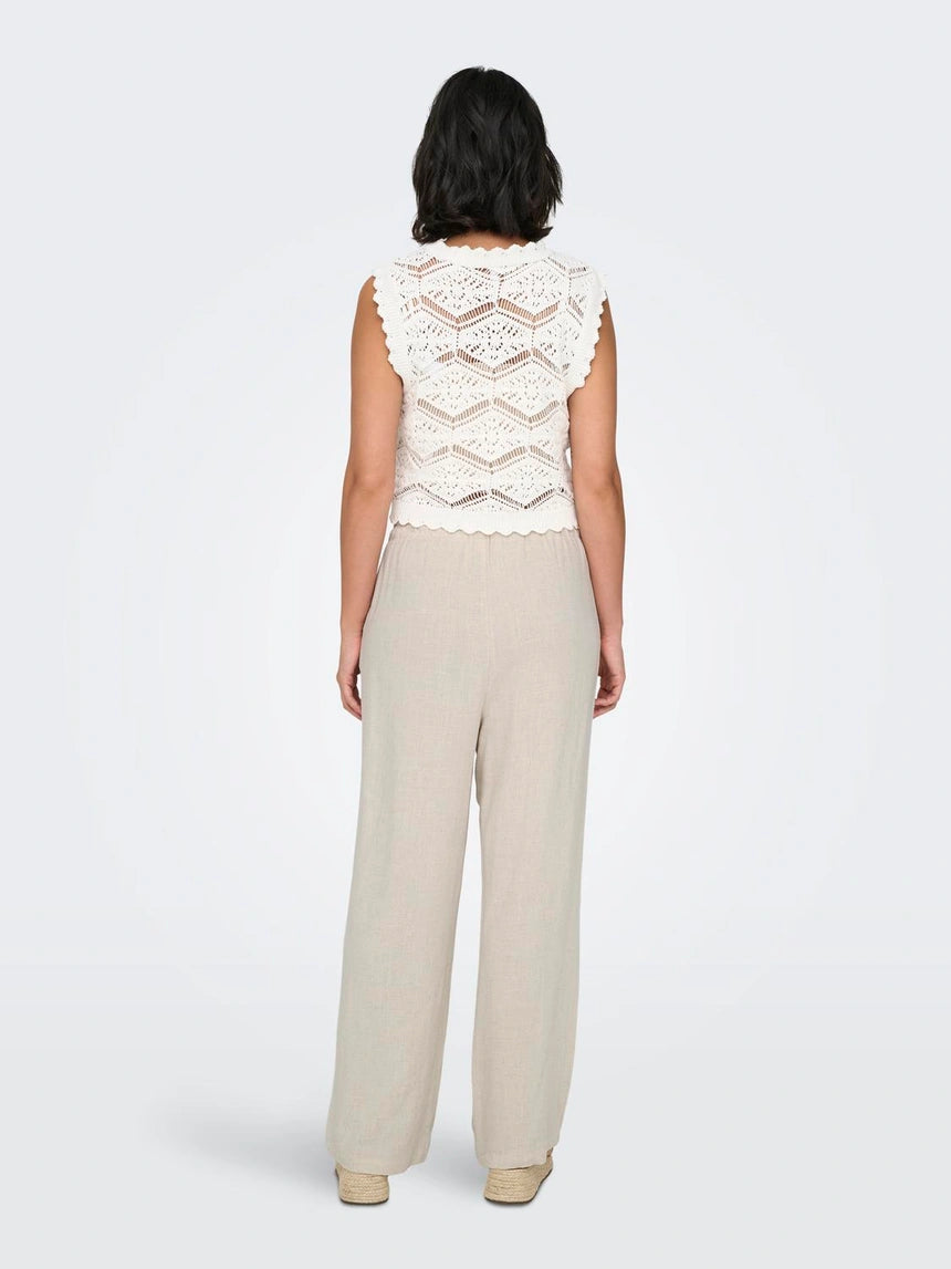 ONLY SIESTA MW PULL-UP LINEN PANT