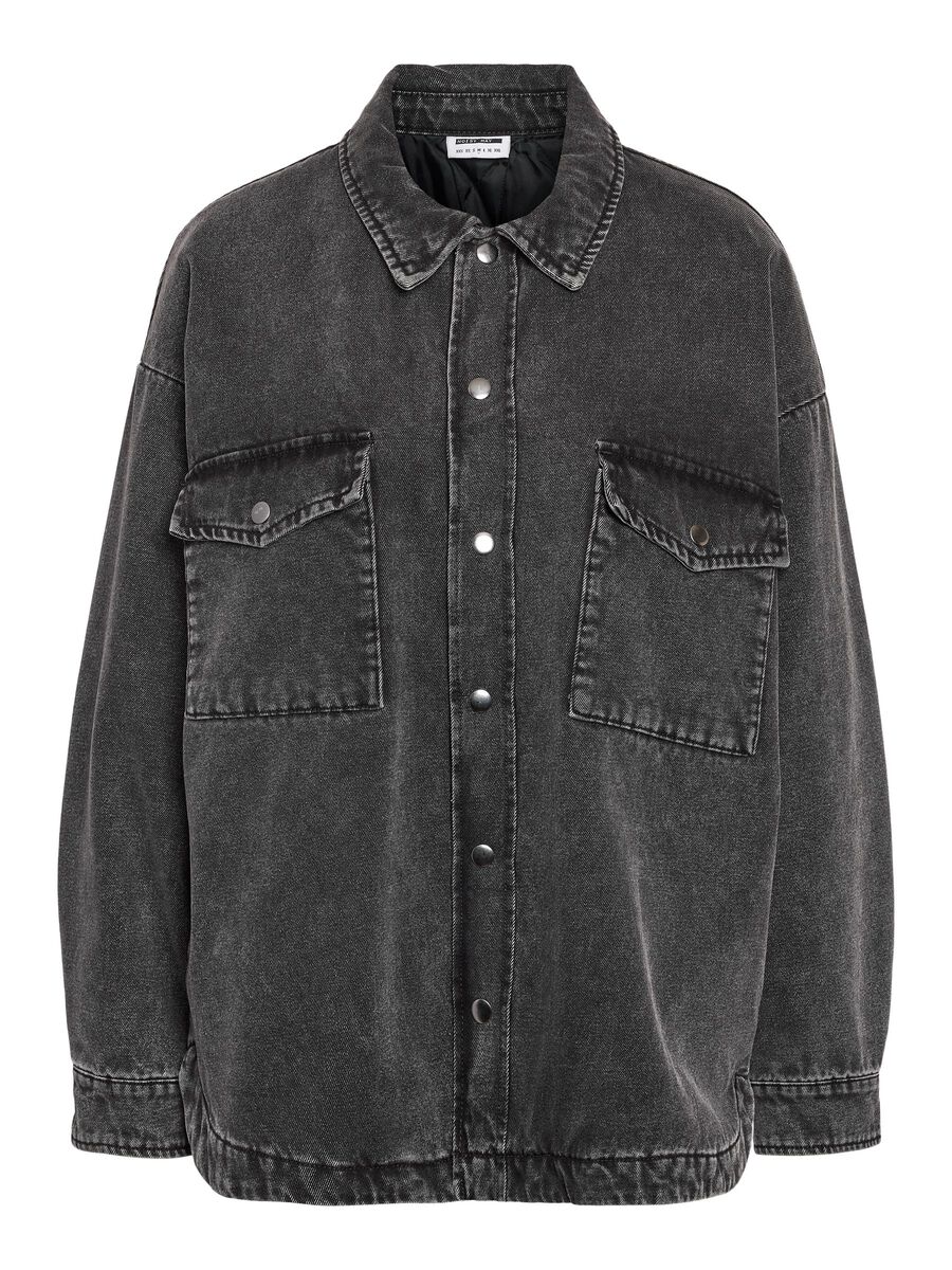 NOISY MAY PEYTON QUILTED DENIM OVERSHIRT