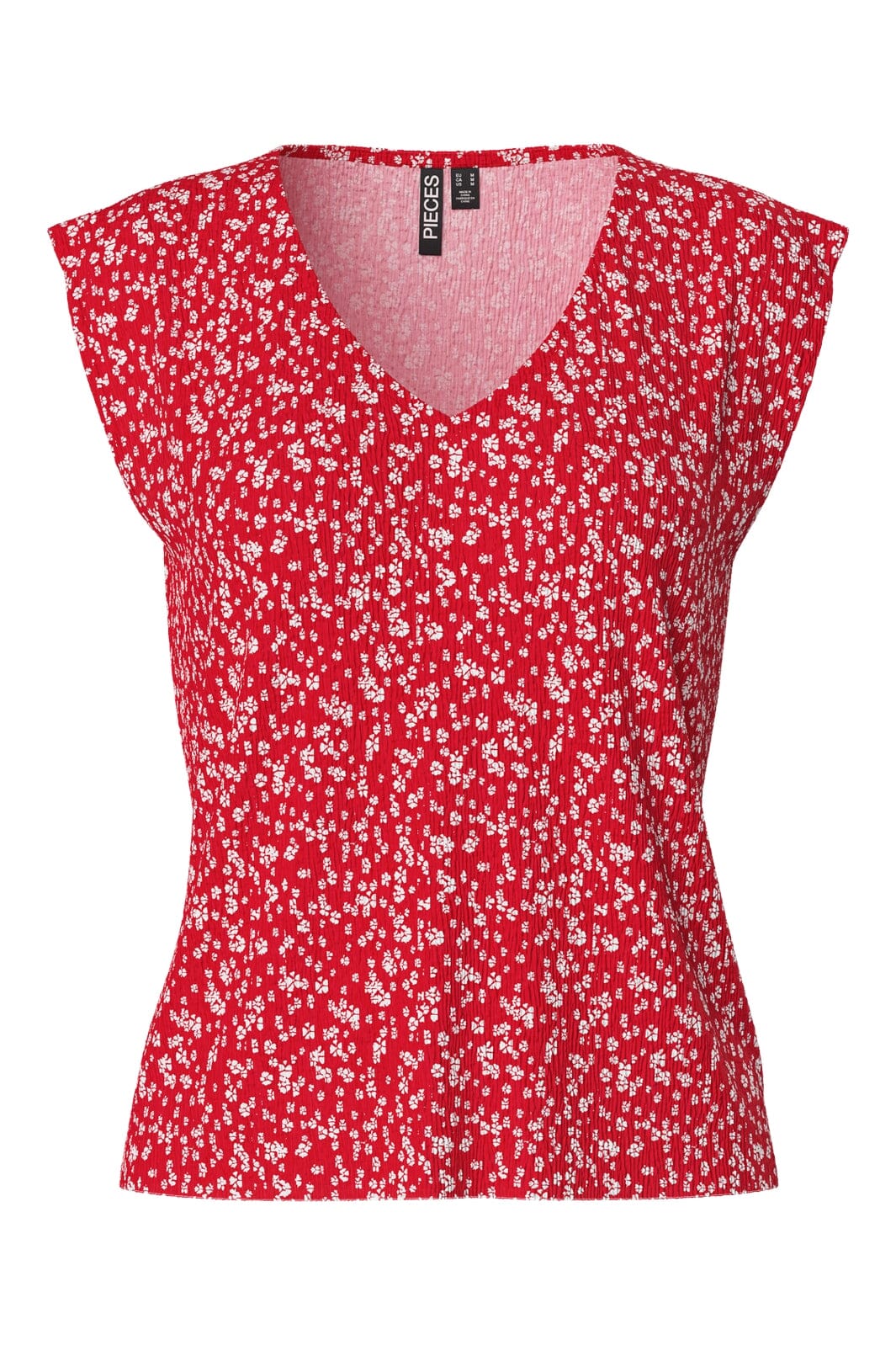 PIECES FLORA SS V-NECK TOP