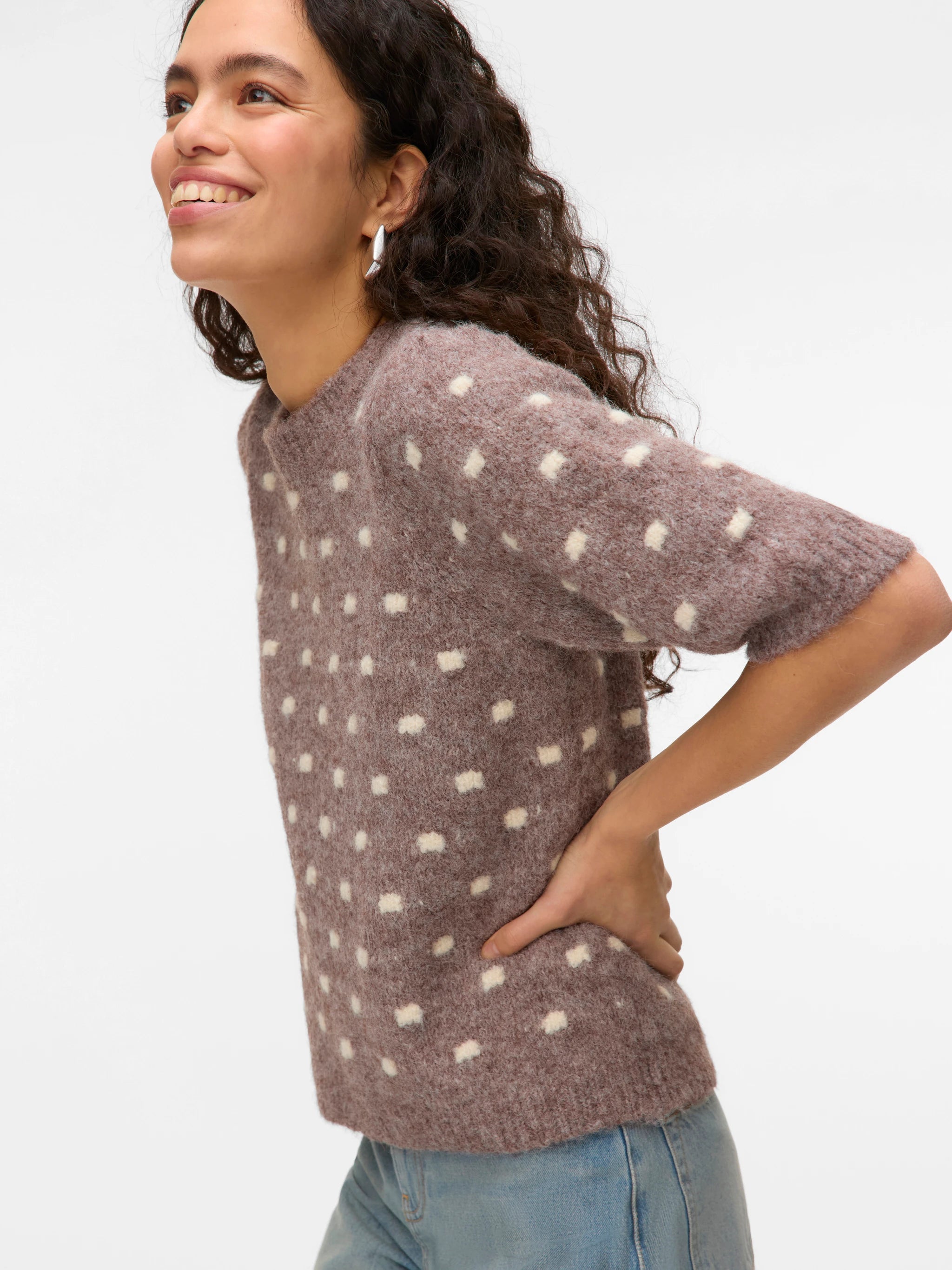 VERO MODA NOVAHDOTTY 2/4 O-NECK PULLOVER